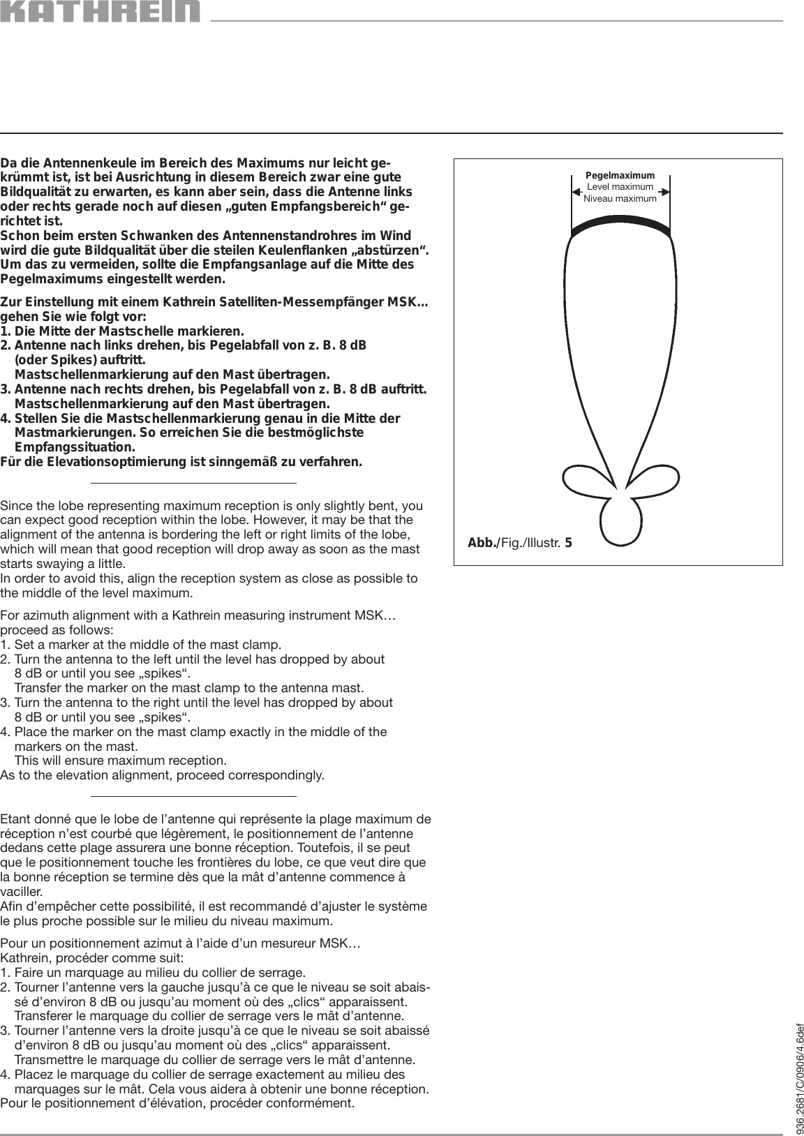 Page 4 of 6 - Kathrein Kathrein-Universal-Feed-Systems-Uas-177-Users-Manual- 9362681c, Universal-Speisesystem Mit 1 Ausgang UAS 177  Kathrein-universal-feed-systems-uas-177-users-manual
