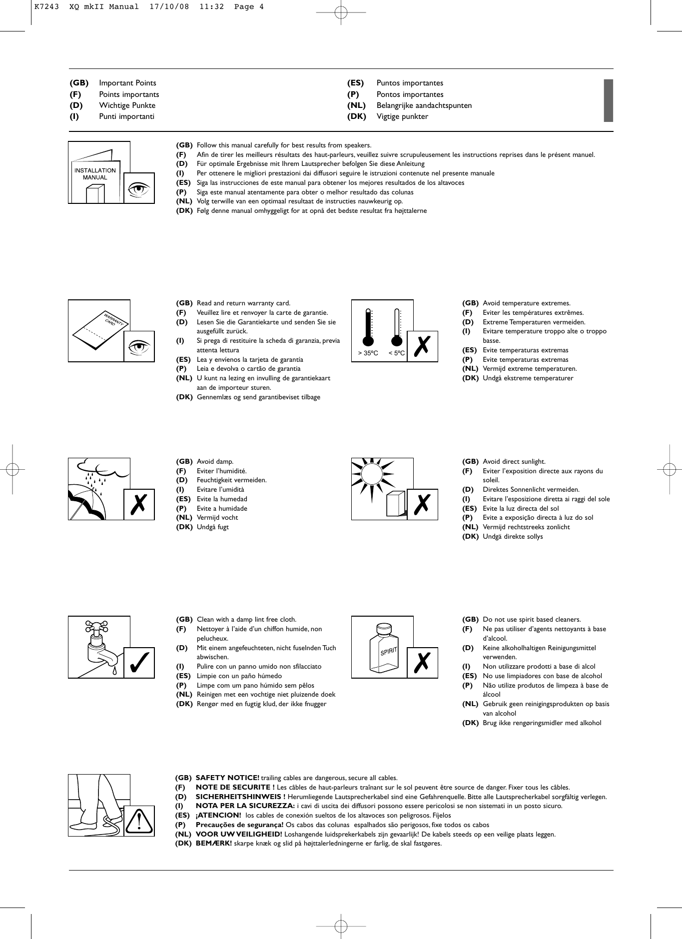 Page 4 of 10 - Kef-Audio Kef-Audio-Kef-Audio-Speaker-Xq10-Users-Manual- K7154 XQ Manual  Kef-audio-kef-audio-speaker-xq10-users-manual