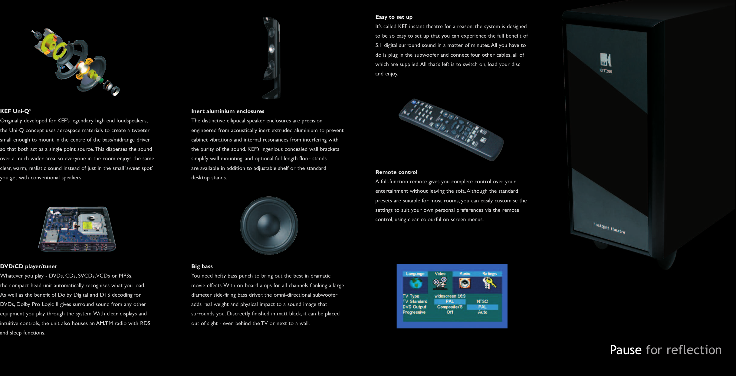 Page 6 of 8 - Kef-Audio Kef-Audio-Kef-Instant-Theatre-Kit200-Users-Manual- K1210_KIT_Brochure_EG  Kef-audio-kef-instant-theatre-kit200-users-manual