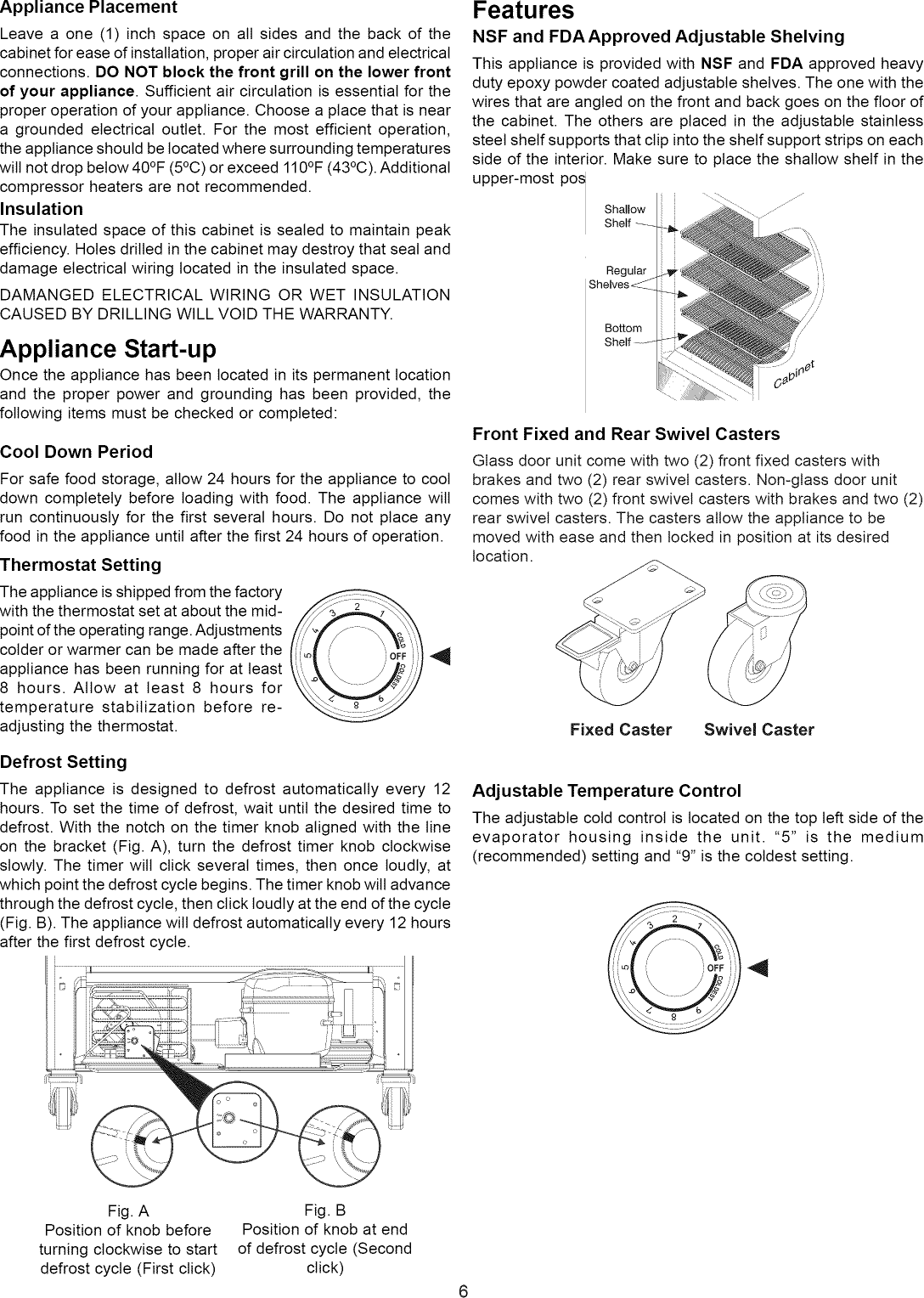 Page 6 of 11 - Kelvinator KFS220RGW1 User Manual  FREEZER - Manuals And Guides L0809523