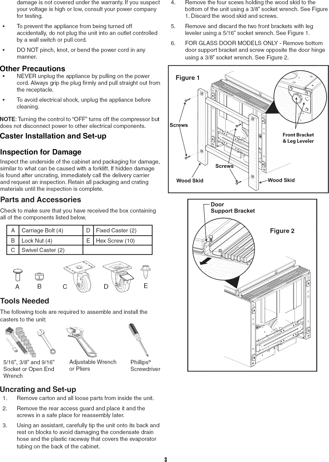 Page 3 of 9 - Kelvinator KFS220RHY1 User Manual  FREEZER - Manuals And Guides 1006066L