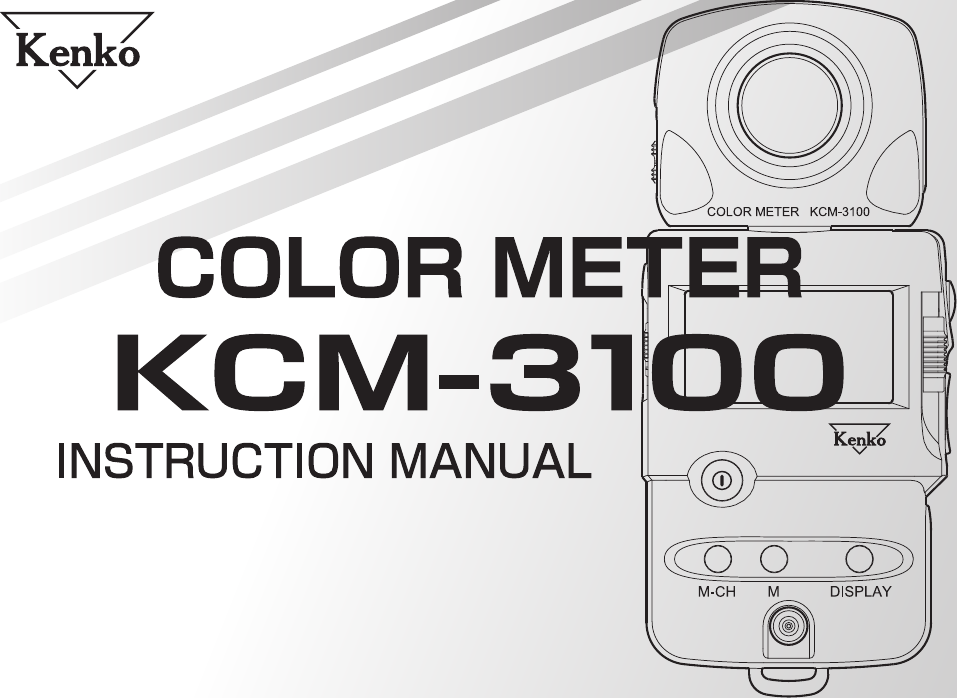 Kenko Kenco Color Meter Instruction Manual Kcm 3100 Users 名称未設定 7