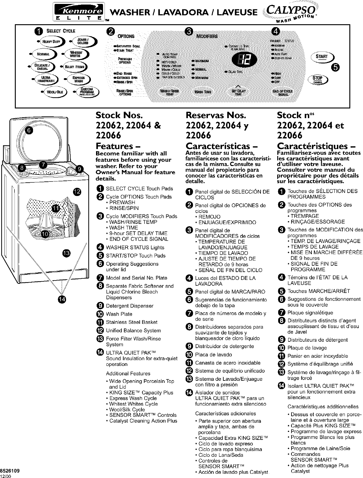 Kenmore Elite 110.64962300 User Manual