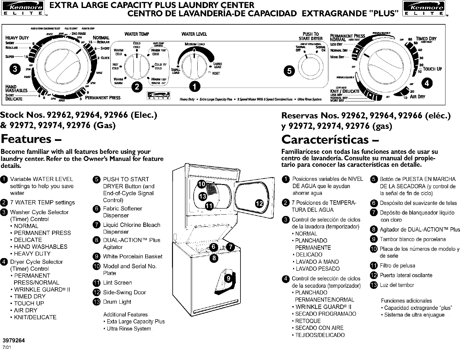Page 1 of 1 - Kenmore Elite 11092962101 User Manual  LAUNDRY SYSTEM - Manuals And Guides L0306017