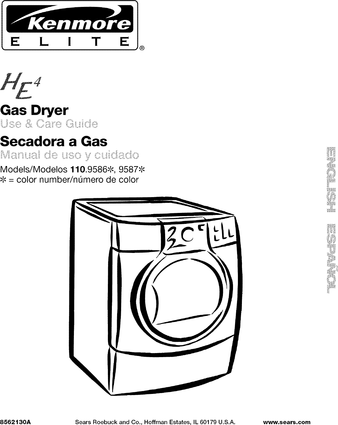 Kenmore Elite 11095861401 User Manual DRYER Manuals And Guides L0522725