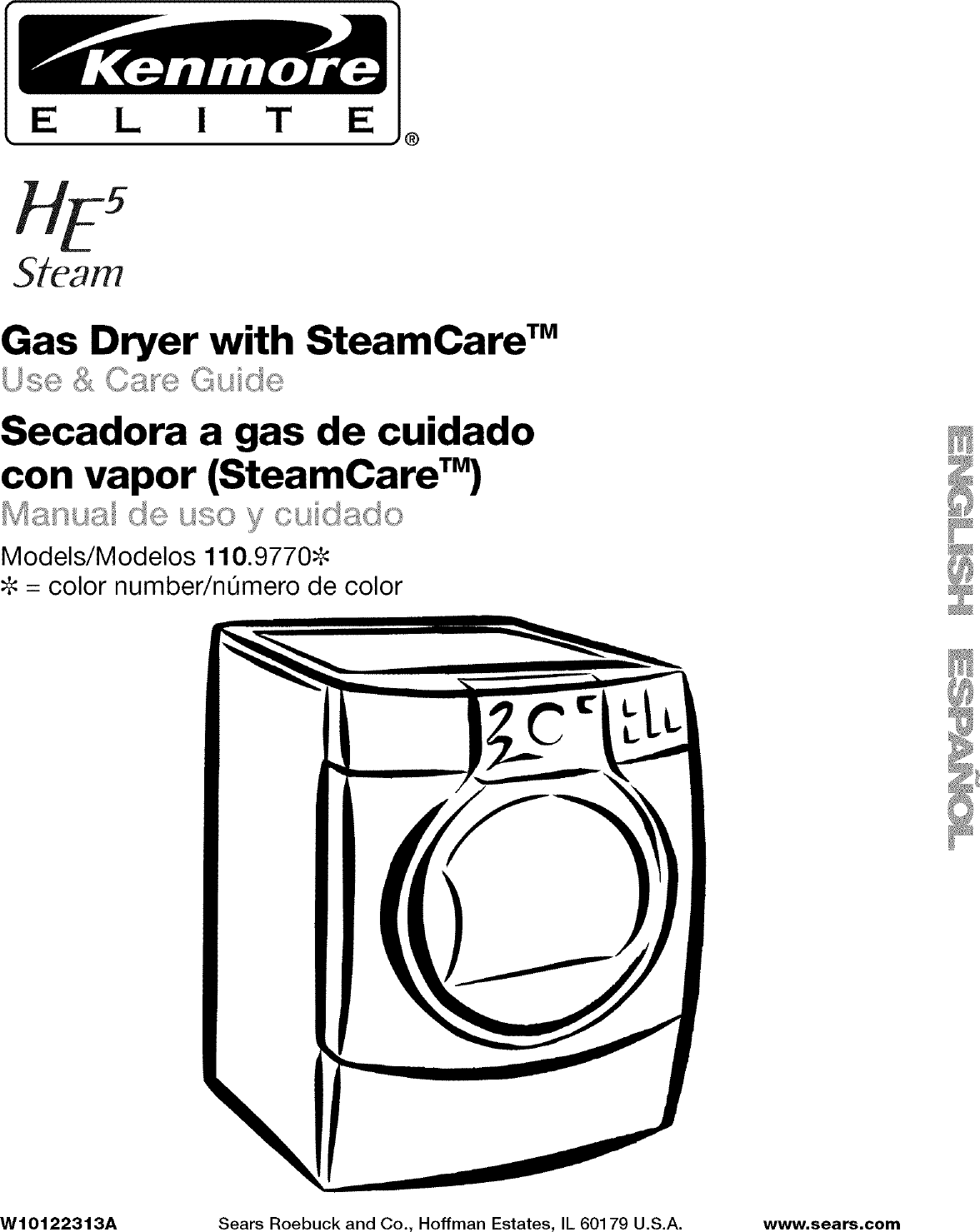 Kenmore Elite 11097701700 User Manual RESIDENTIAL DRYER Manuals And Guides LR708088