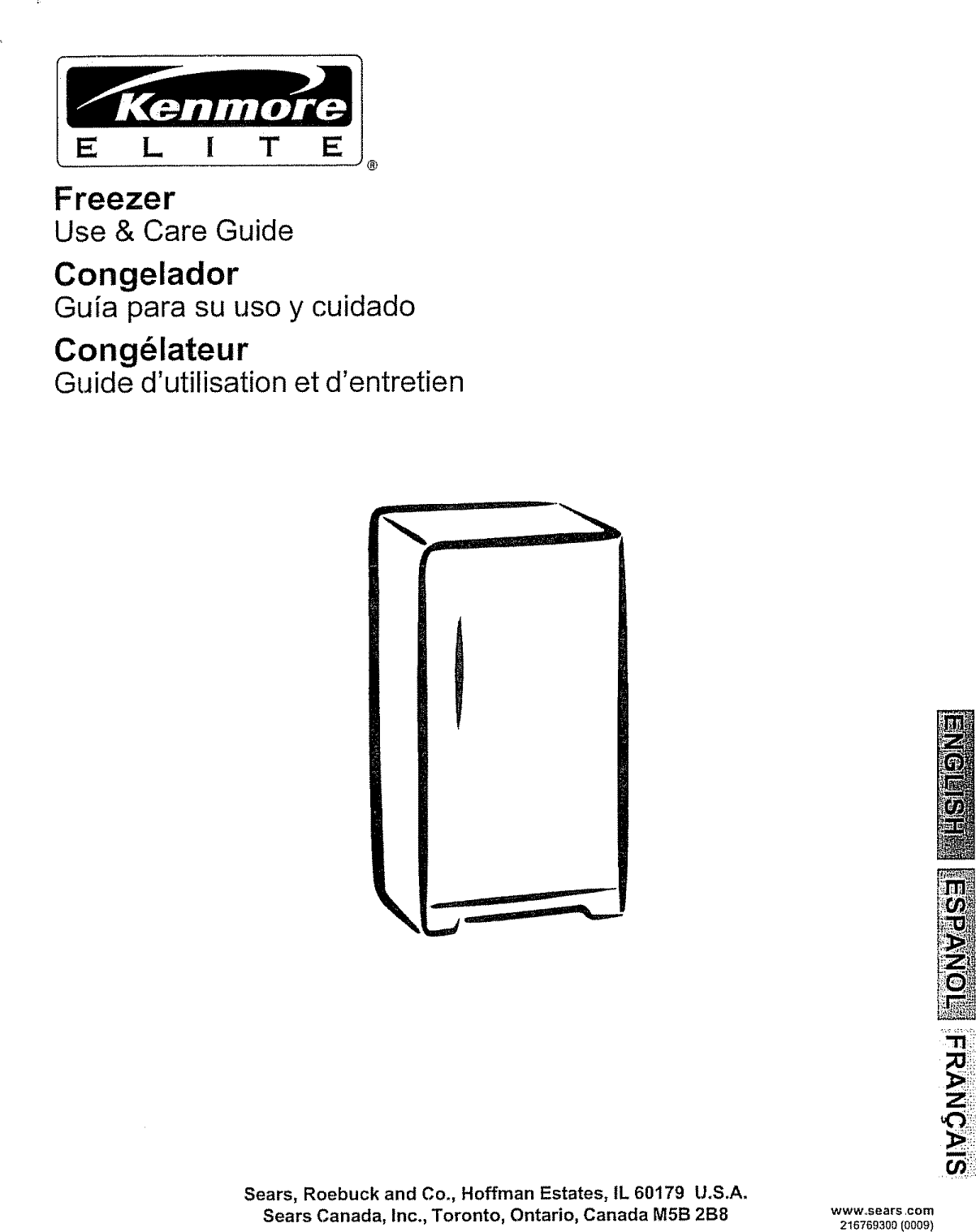 Kenmore Elite 25321082100 User Manual FREEZER Manuals And Guides L0809546