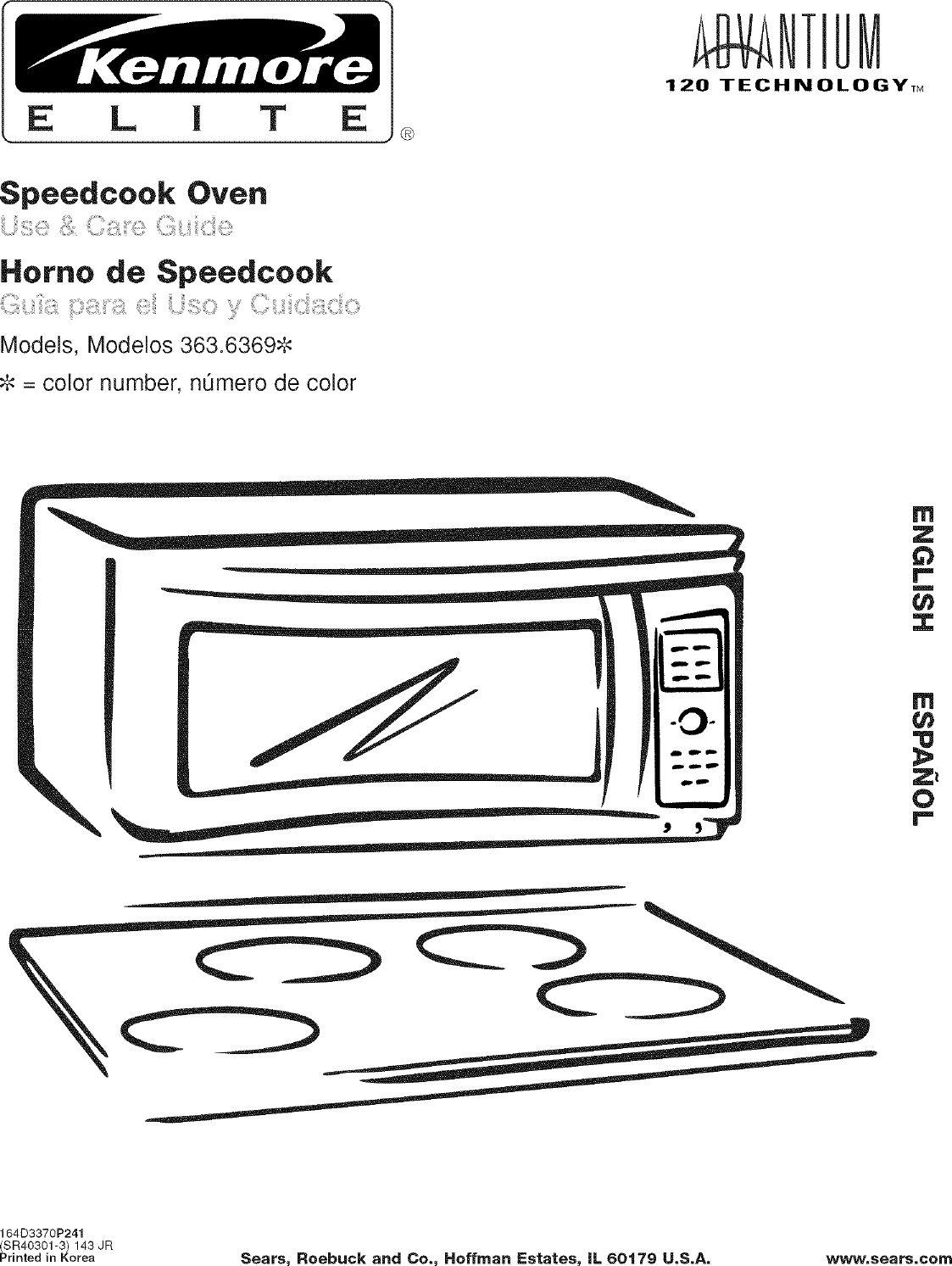 Kenmore Elite 36363693301 User Manual MICROWAVE Manuals And Guides L0612275