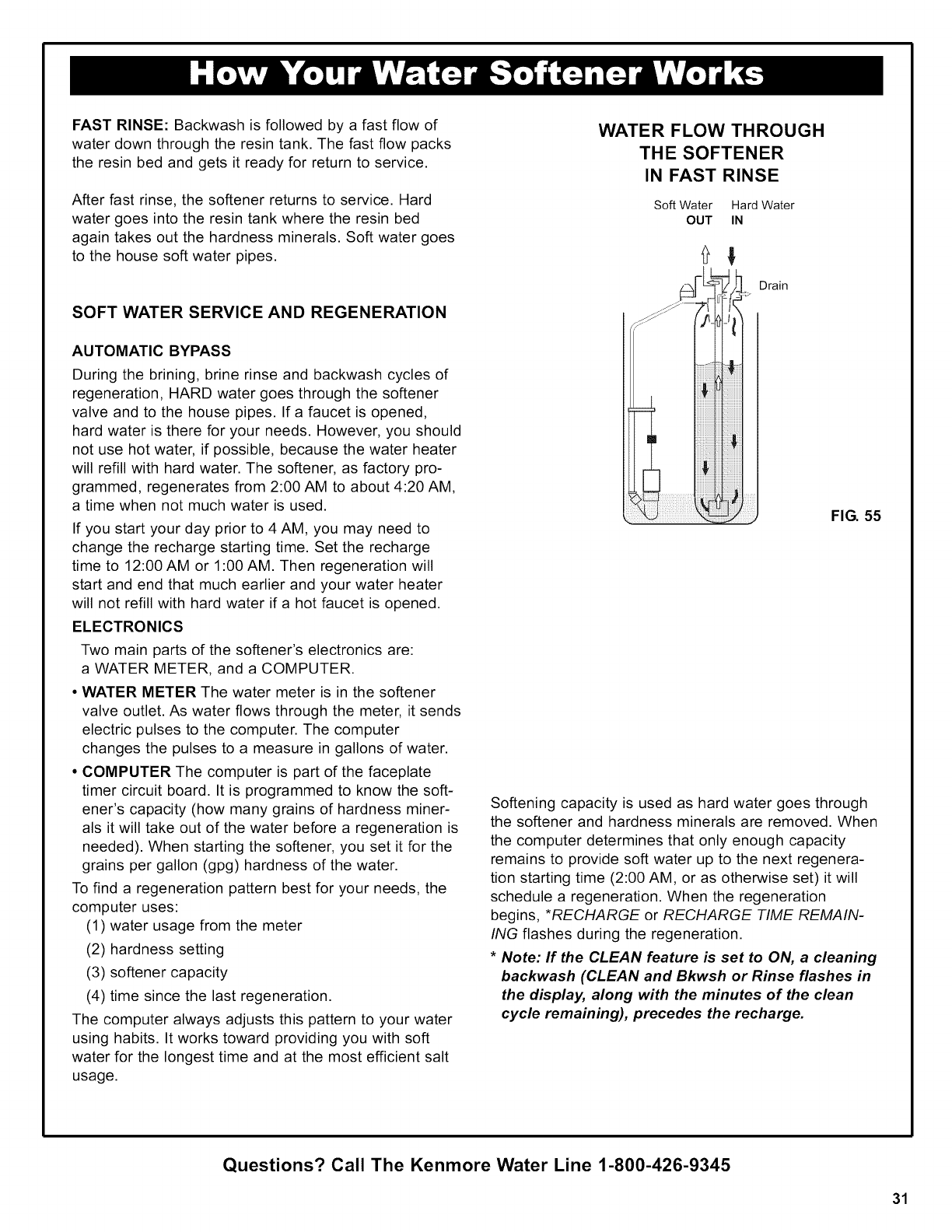 Kenmore Elite 625384260 User Manual WATER SOFTENER Manuals And Guides