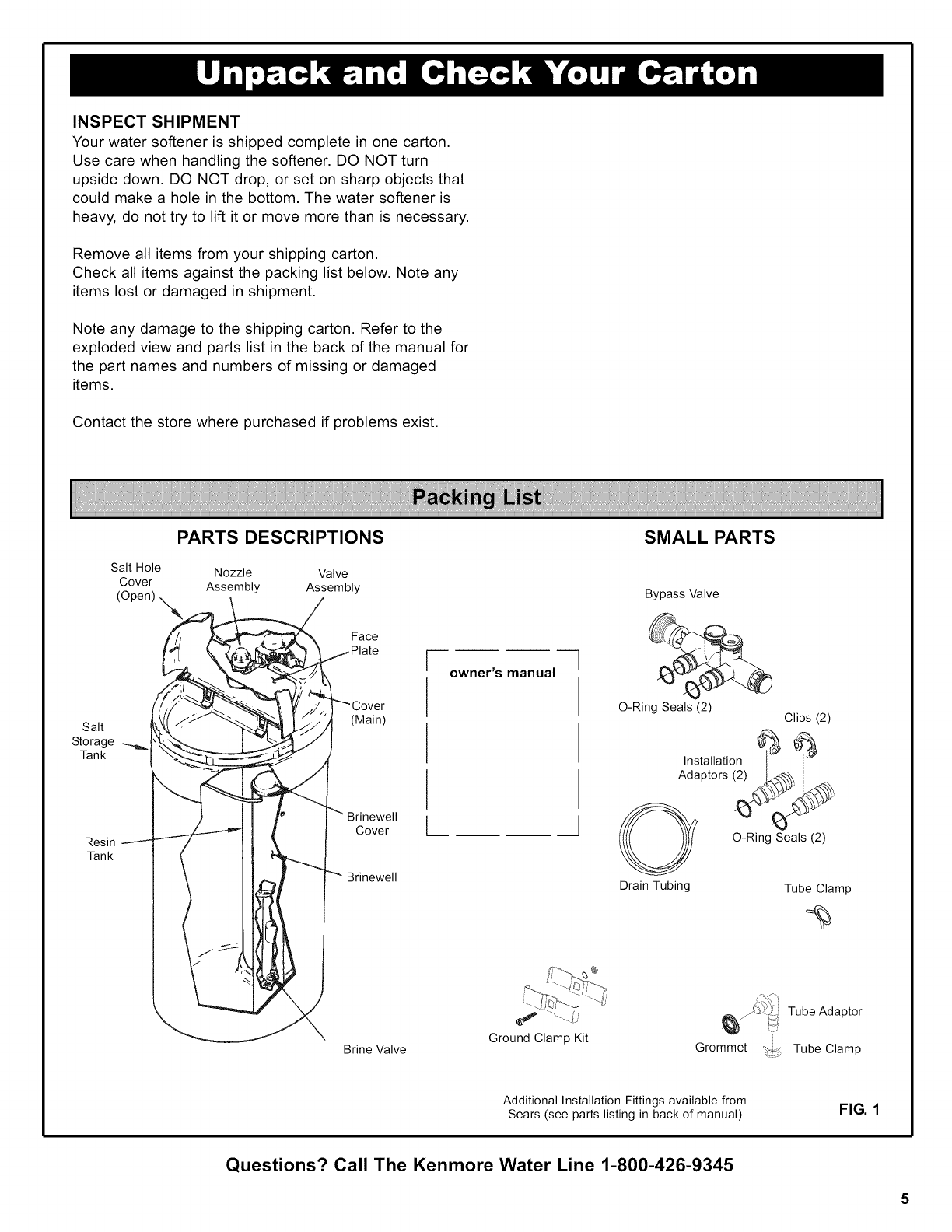 Kenmore Elite 625384260 User Manual WATER SOFTENER Manuals And Guides