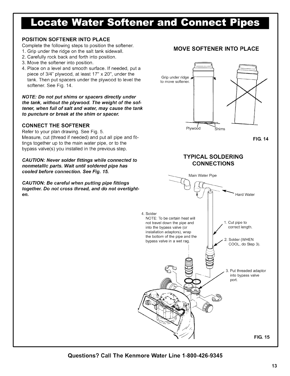 Kenmore Elite 625384260 User Manual WATER SOFTENER Manuals And Guides