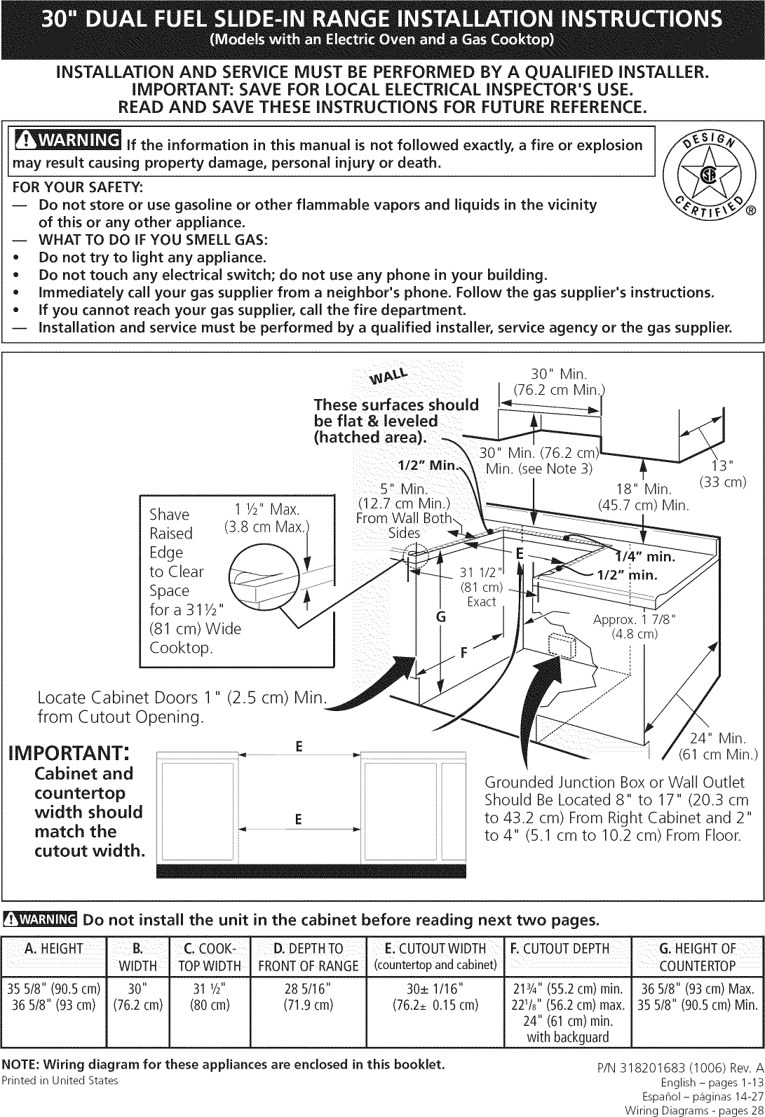 Kenmore Elite 79041032803 User Manual DUAL FUEL RANGE Manuals And