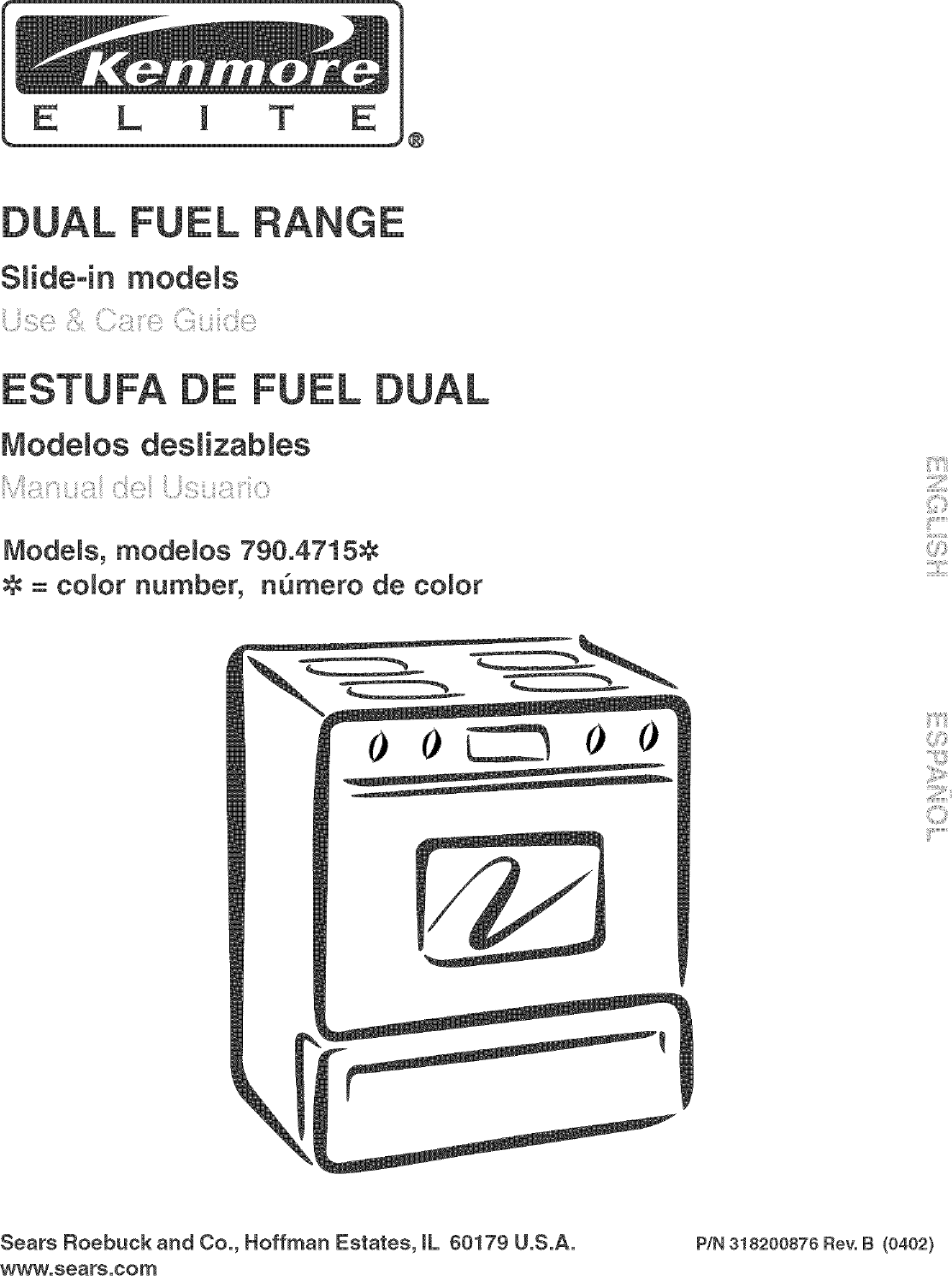 Kenmore Elite 79047153402 User Manual GAS RANGE Manuals And Guides L0409482