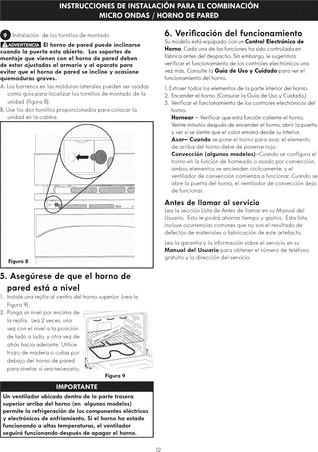 Page 12 of 12 - Kenmore Elite 79048909000 User Manual  WALL OVEN/MICROWAVE COMBO - Manuals And Guides 1009400L