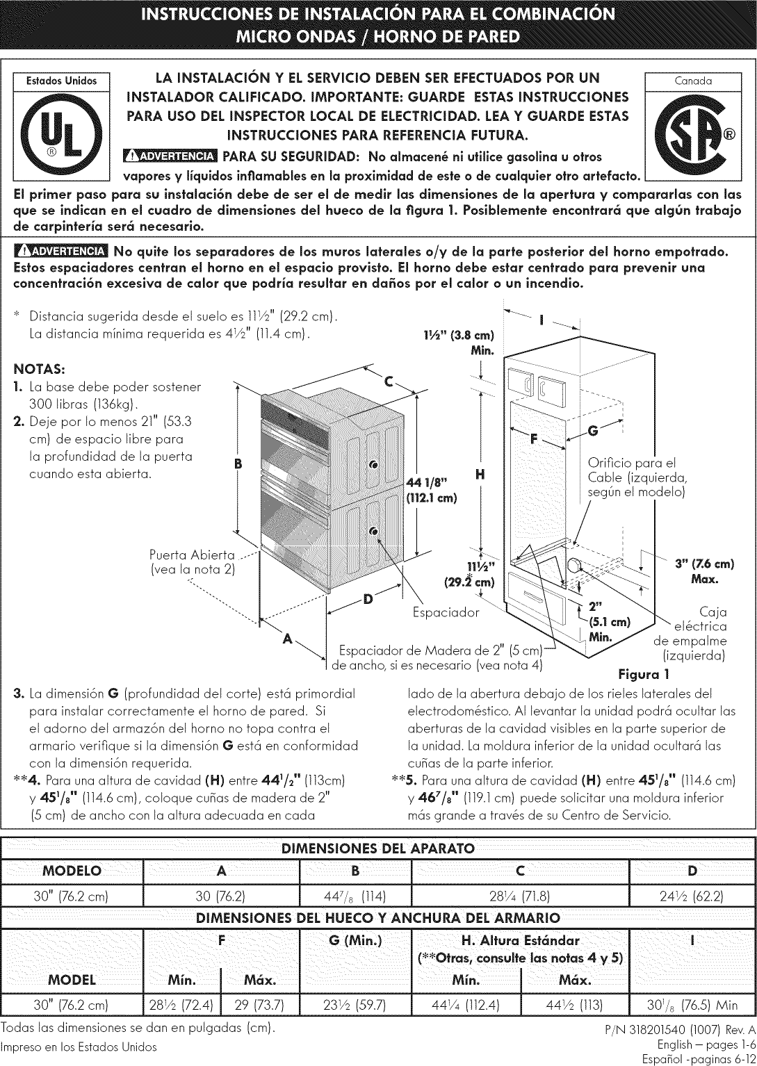 Page 7 of 12 - Kenmore Elite 79048909000 User Manual  WALL OVEN/MICROWAVE COMBO - Manuals And Guides 1009400L