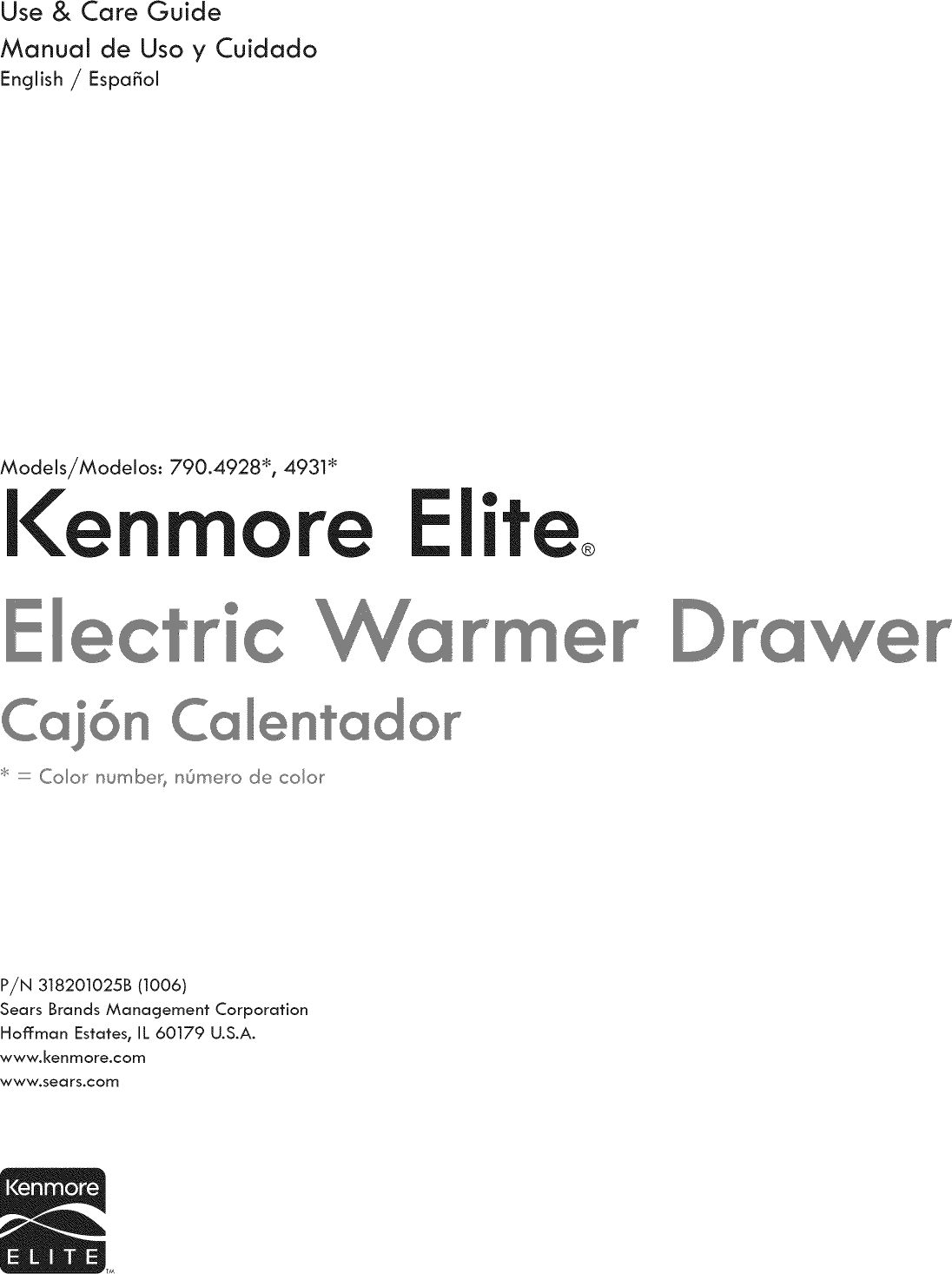 Page 1 of 10 - Kenmore Elite 79049283000 1008651L User Manual  WARMER DRAWER - Manuals And Guides