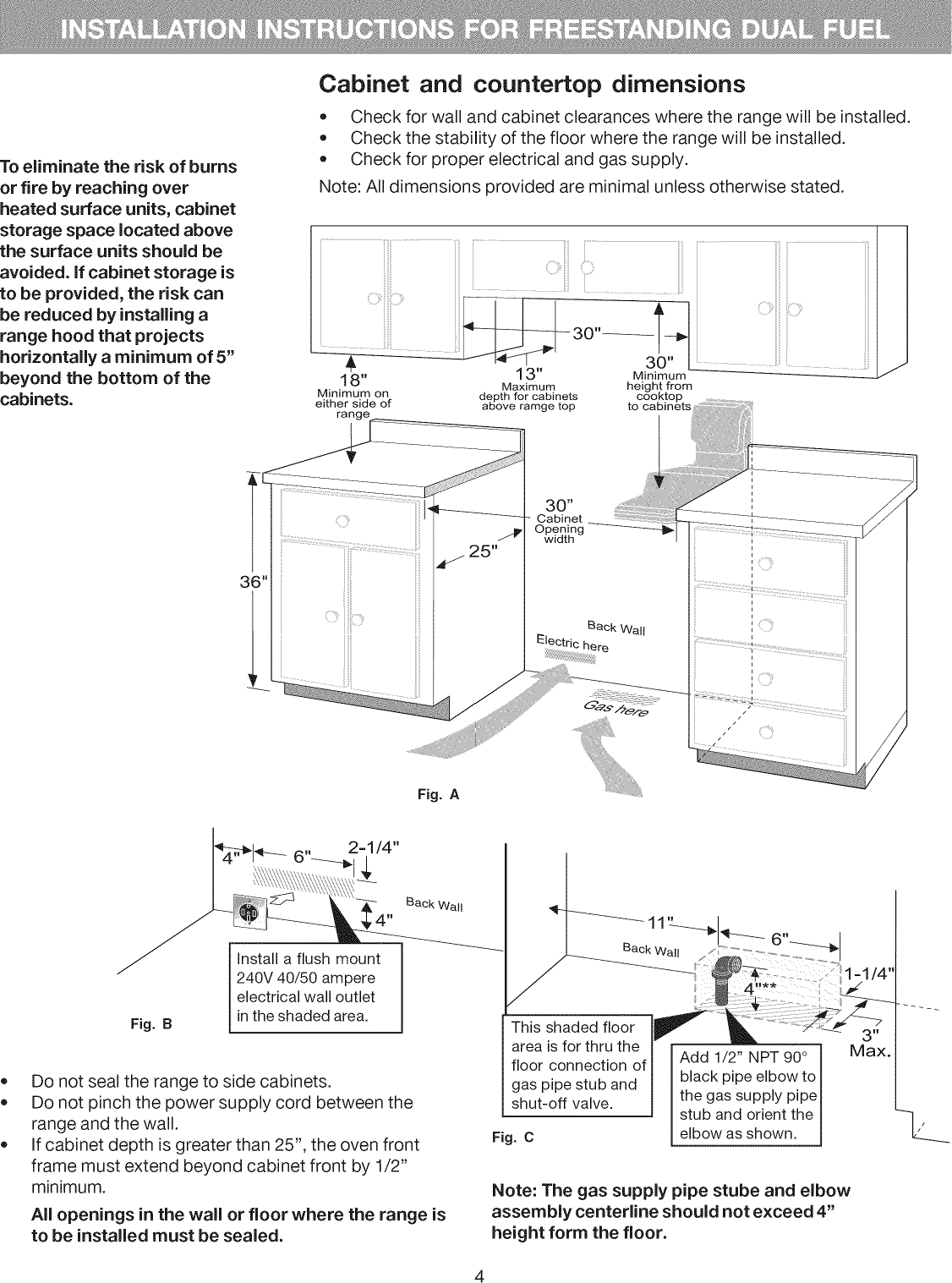 Page 4 of 12 - Kenmore Elite 79078502012 User Manual  GAS RANGE - Manuals And Guides 1010775L