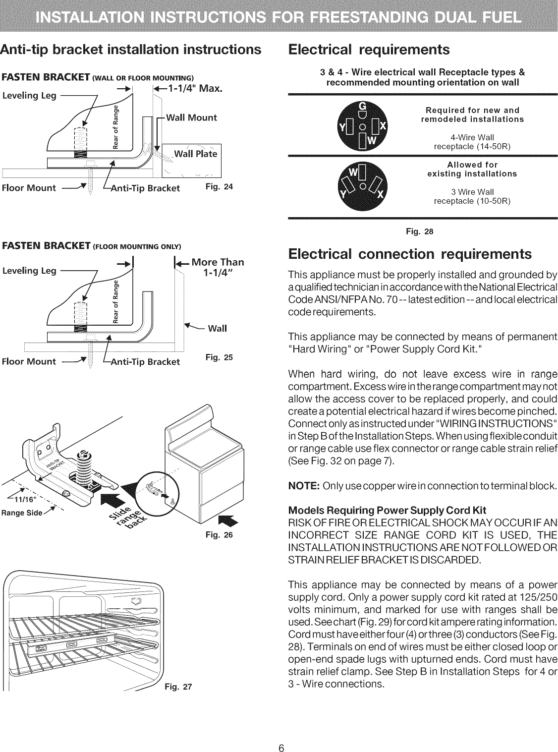 Page 6 of 12 - Kenmore Elite 79078502012 User Manual  GAS RANGE - Manuals And Guides 1010775L