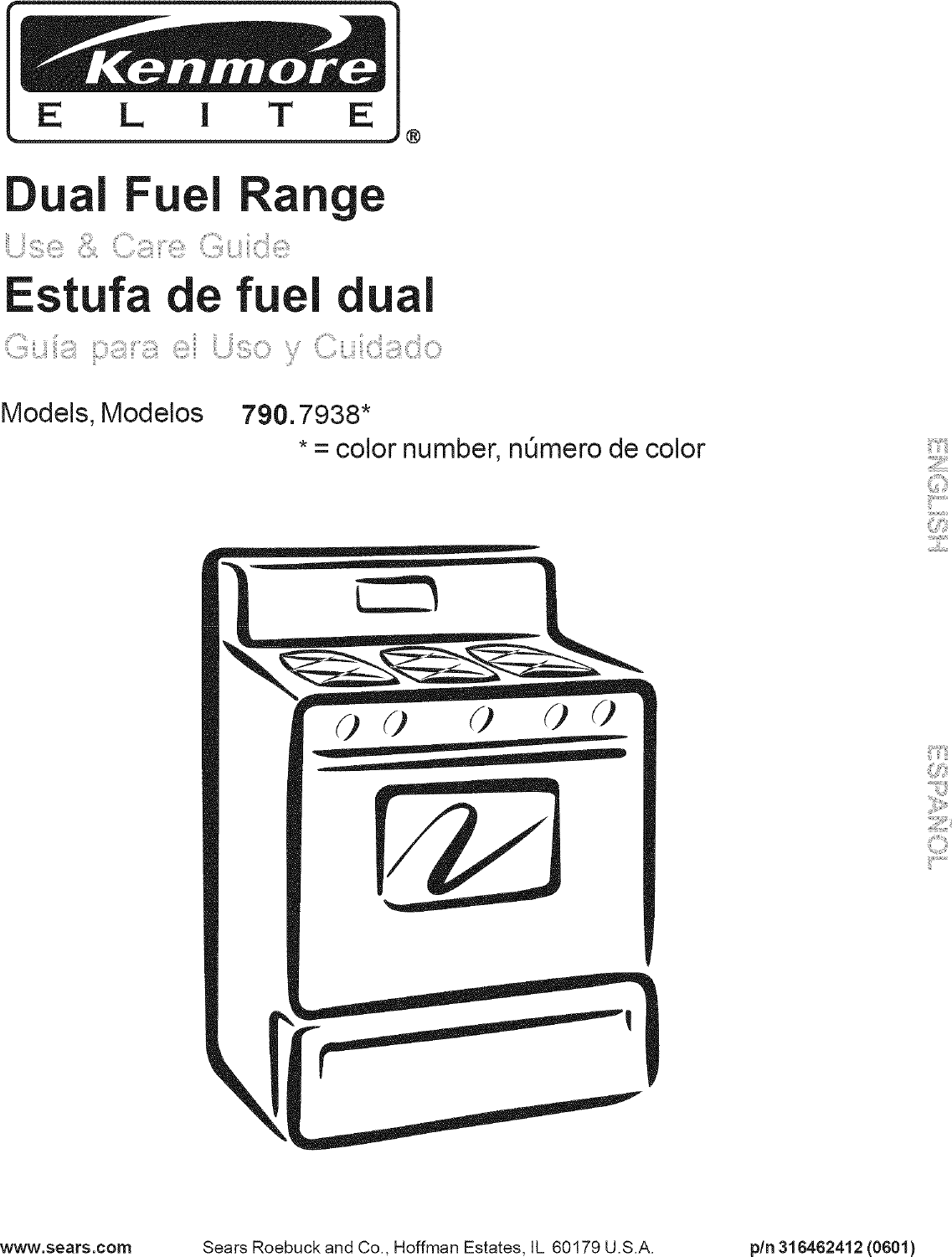 Kenmore Elite 79079382406 User Manual DUAL FUEL RANGE Manuals And