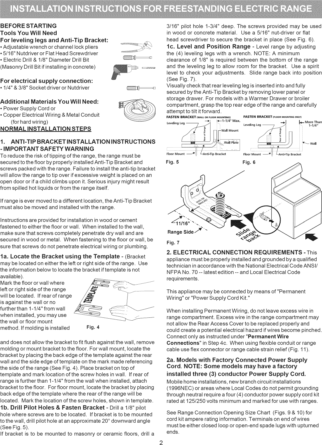 Page 2 of 8 - Kenmore Elite 79095073311 User Manual  ELECTRIC RANGE - Manuals And Guides 1501078L