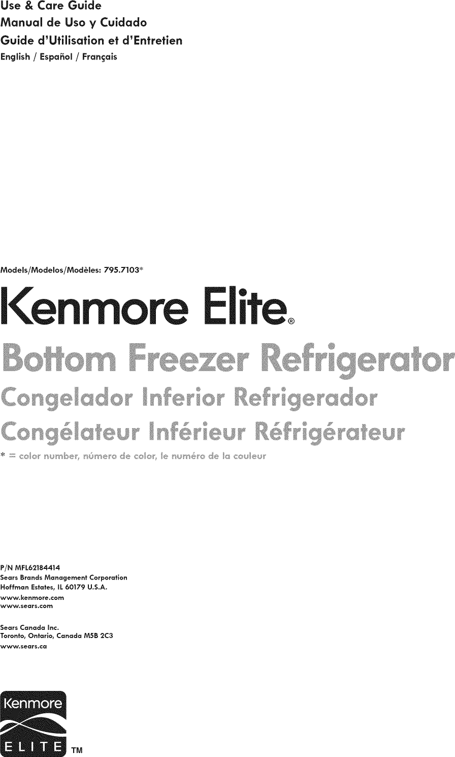 kenmore elite 795.7103