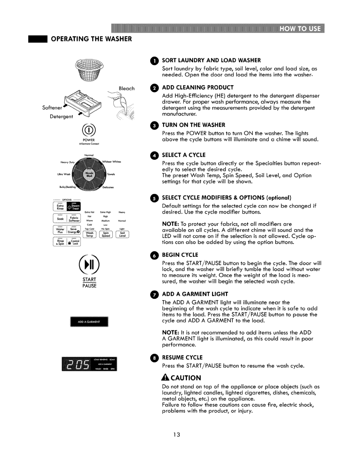 Kenmore Washer Elite Manual