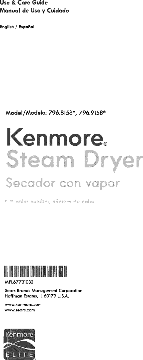 Kenmore Elite Dryer Manual Troubleshooting