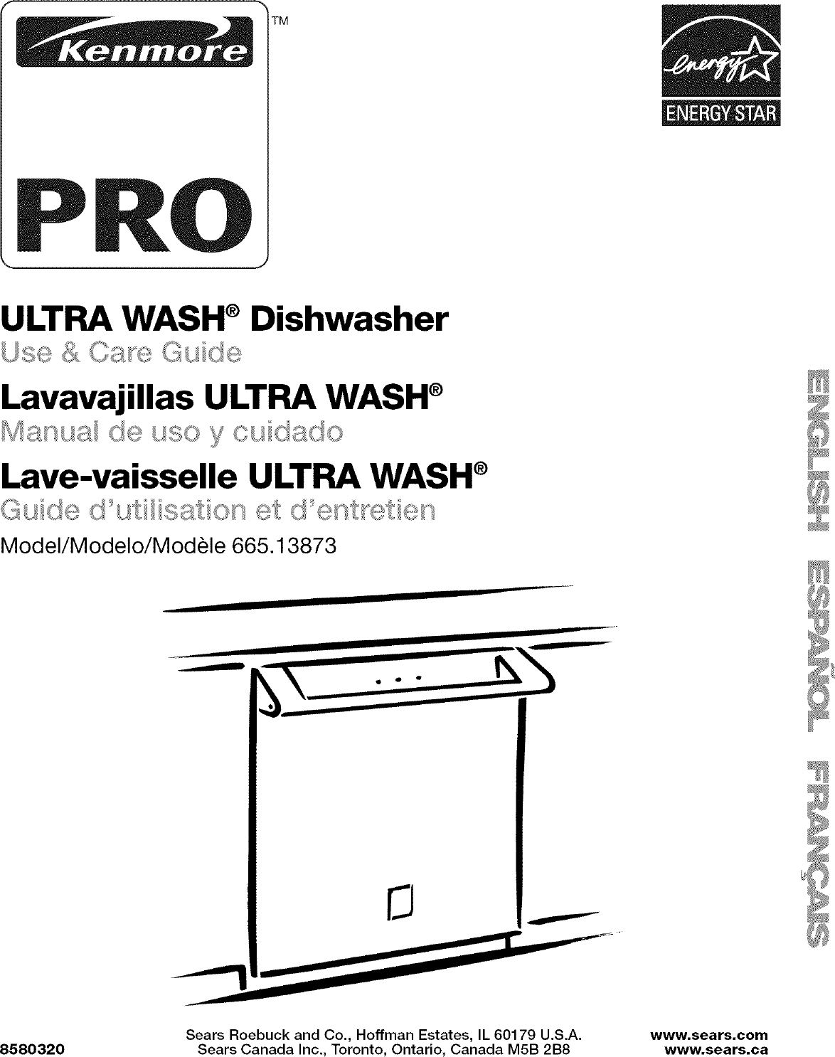 Kenmore Pro 66513873K601 User Manual DISHWASHER Manuals And Guides L0701270