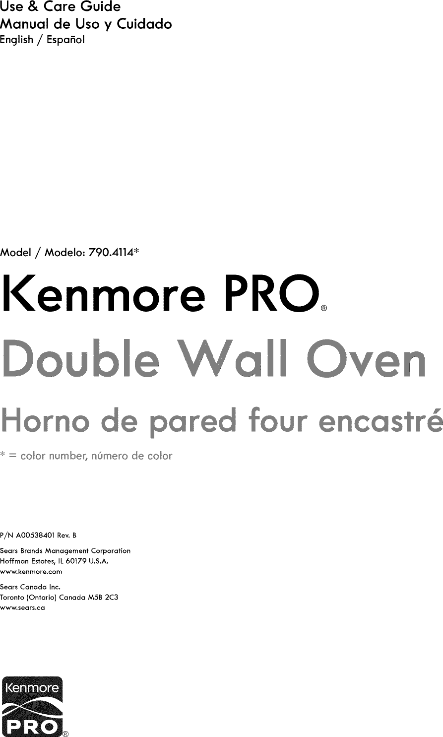 Kenmore Pro Oven Manual