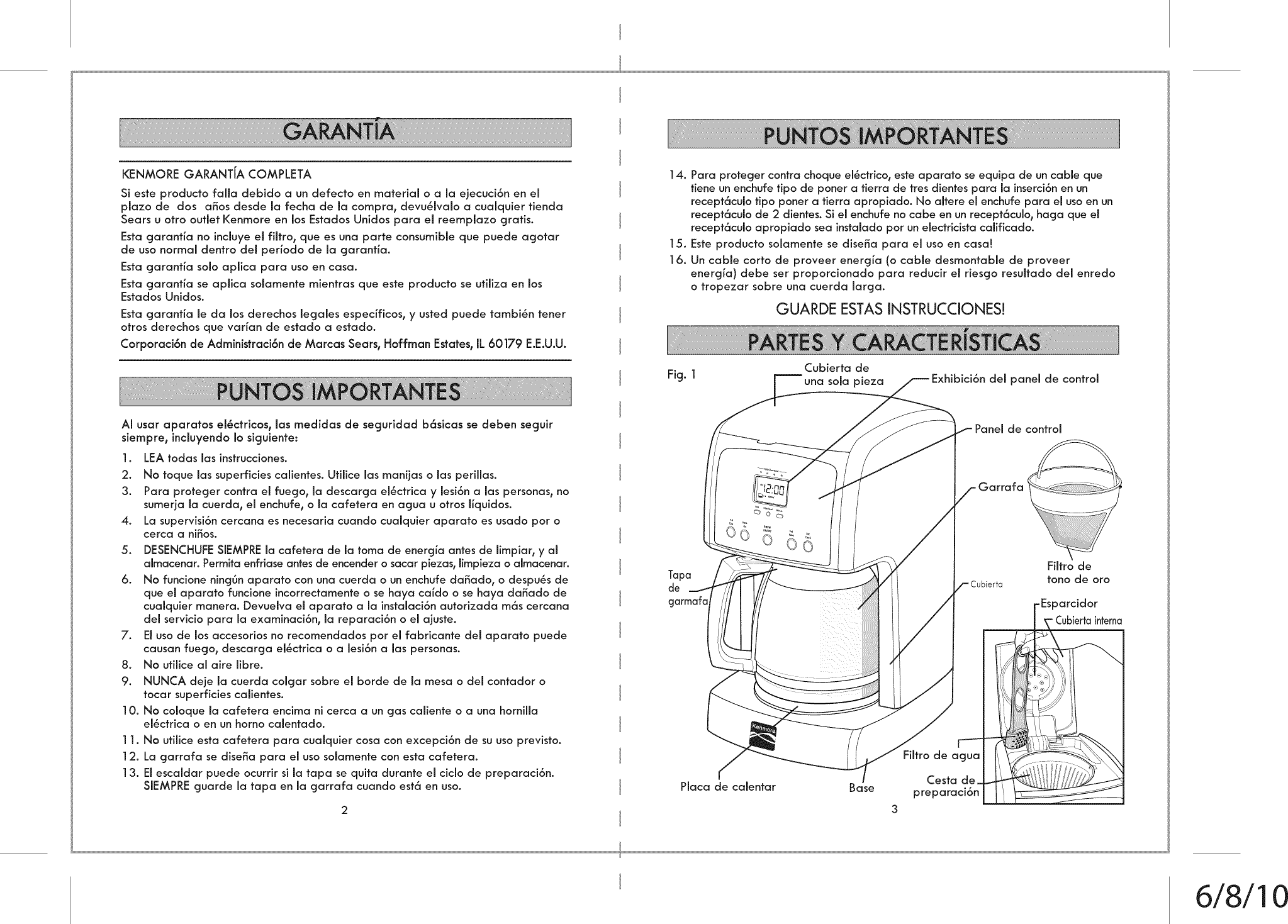 Page 7 of 11 - Kenmore 10004203 User Manual  COFFEE MAKER - Manuals And Guides 1312589L