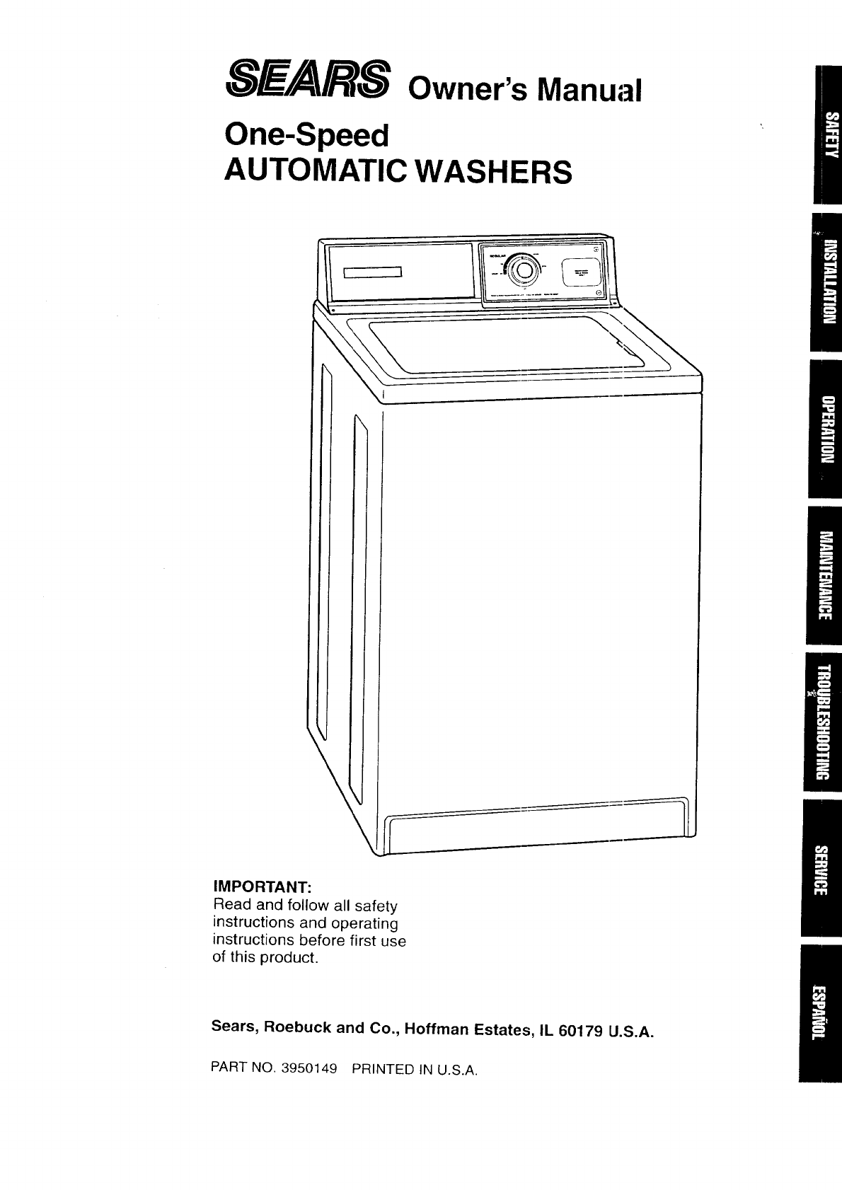 Kenmore 11016101690 User Manual AUTOMATIC WASHER Manuals And Guides