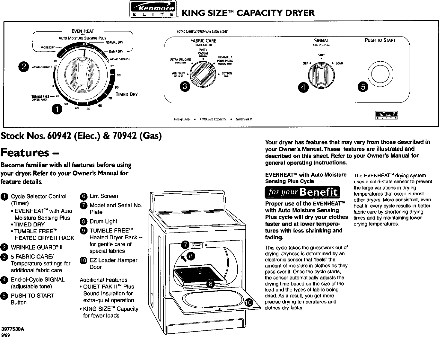 kenmore 970 dryer manual