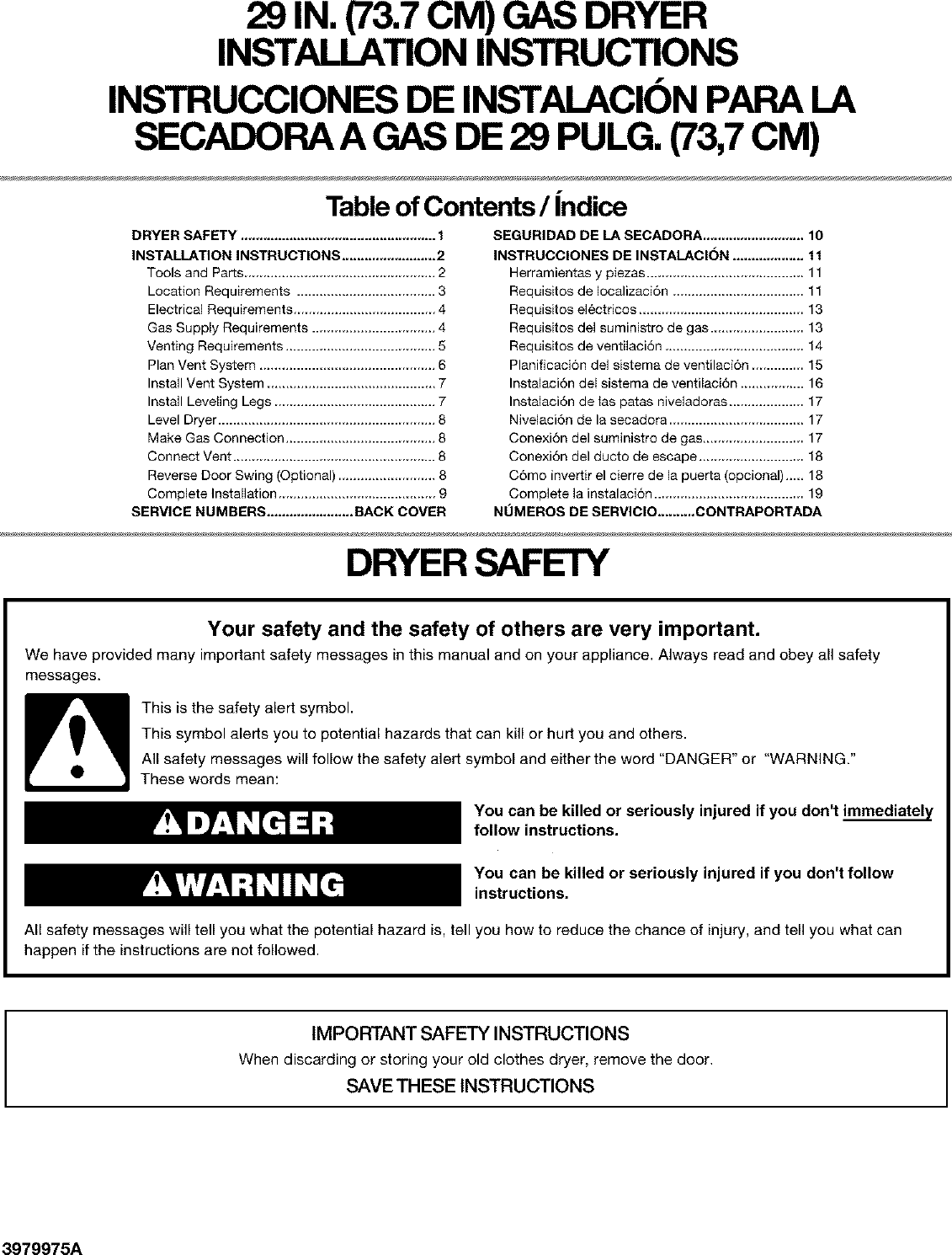 Kenmore 11072202101 User Manual GAS DRYER Manuals And Guides L0407134