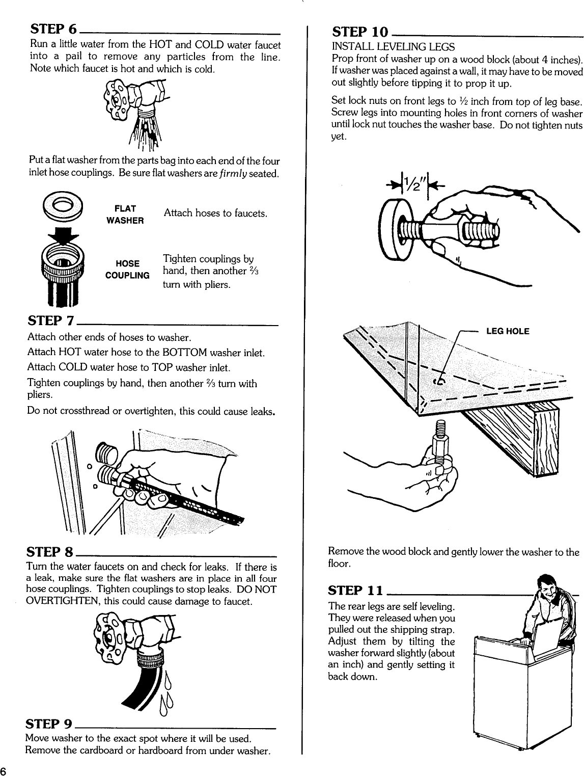 Page 6 of 8 - Kenmore 11092380200 User Manual  WASHER - Manuals And Guides 1506243L