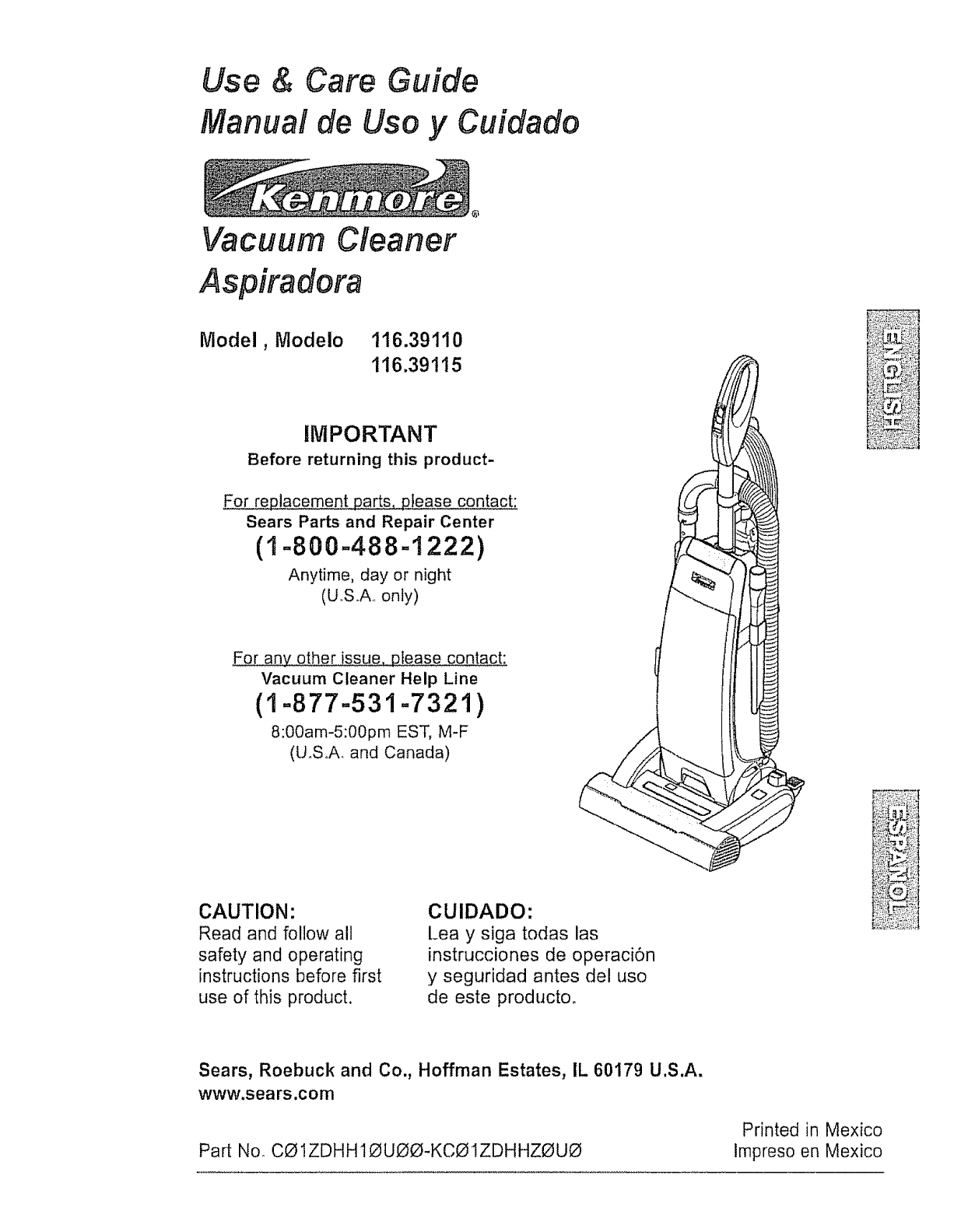 Kenmore Vacuum Cleaner Model 116 Manual