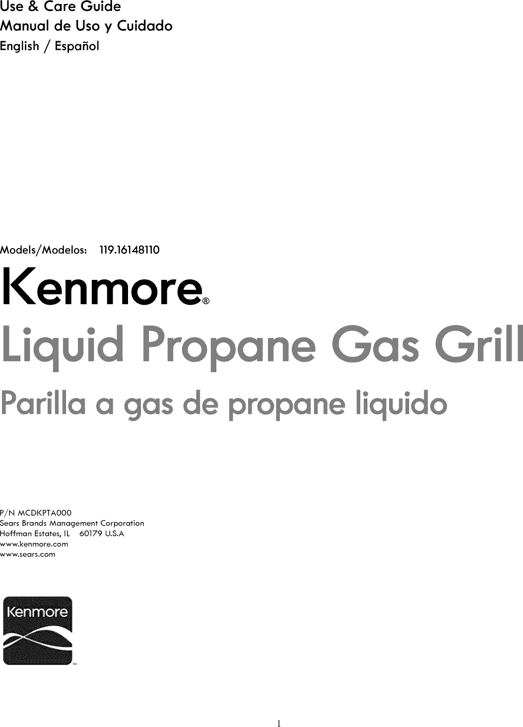 Kenmore 11916148110 User Manual GAS GRILL Manuals And Guides 1101449L