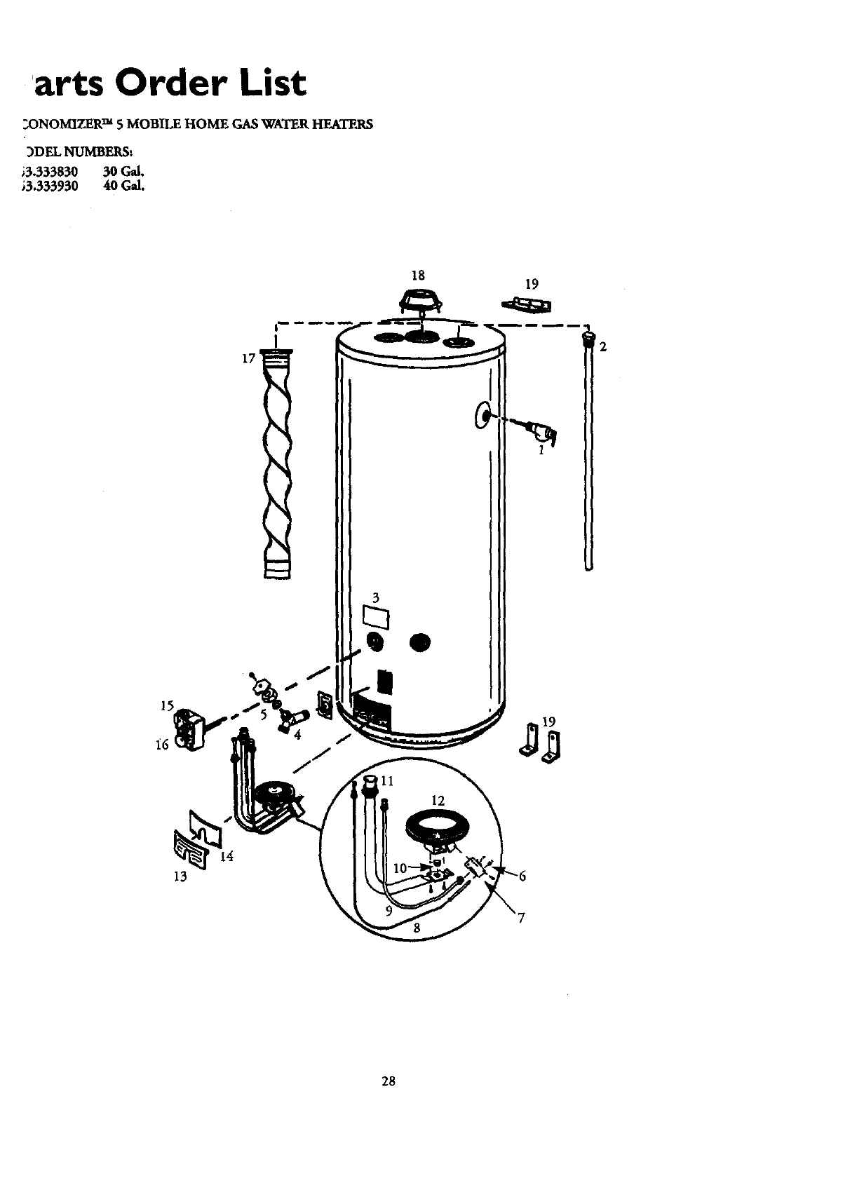 Kenmore 153333830 User Manual ECONOMIZER 5 GAS WATER HEATER Manuals And  Guides 98100045