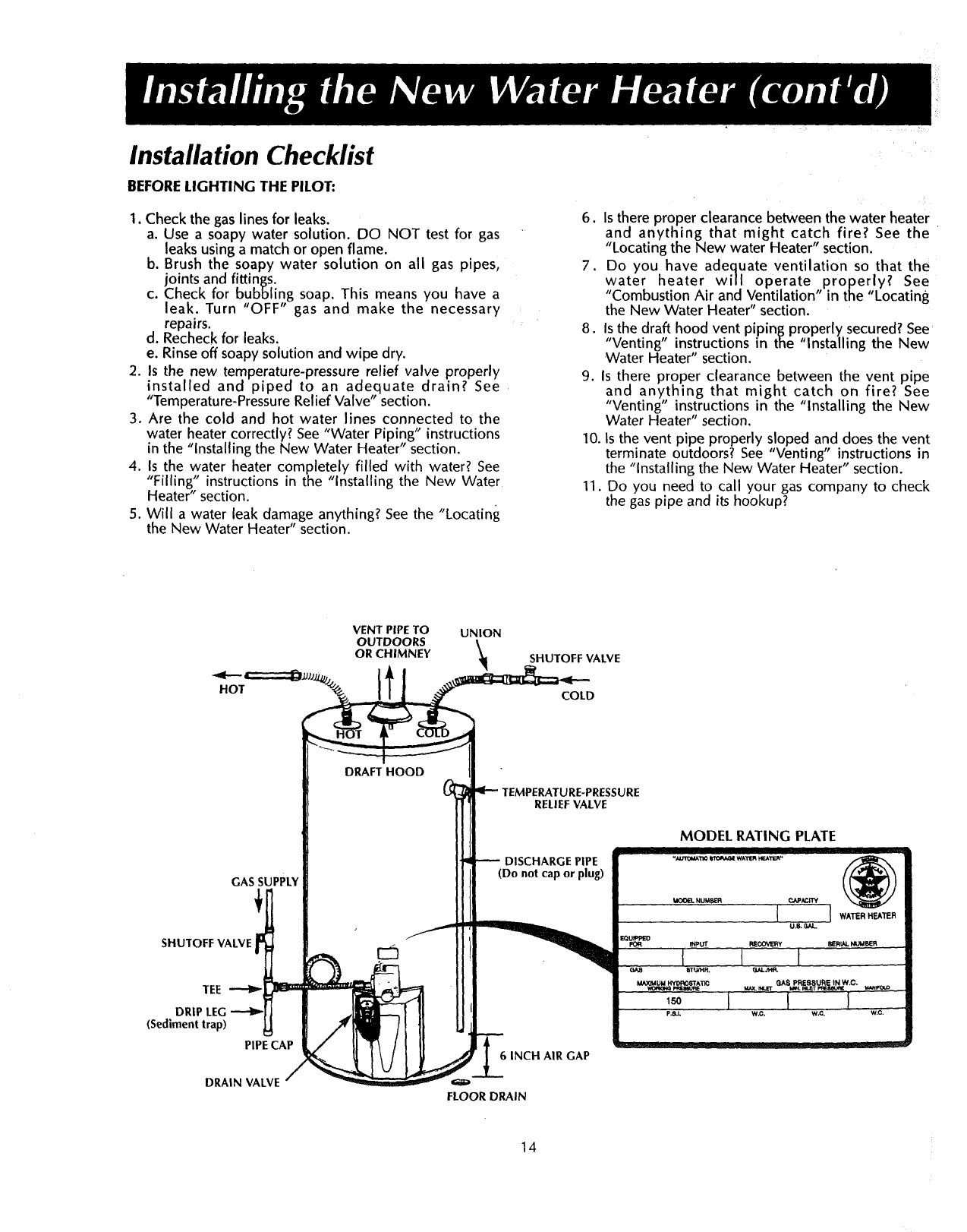 Kenmore 153335200 User Manual POWER MISER 8 GAS WATER HEATER (40 GAL
