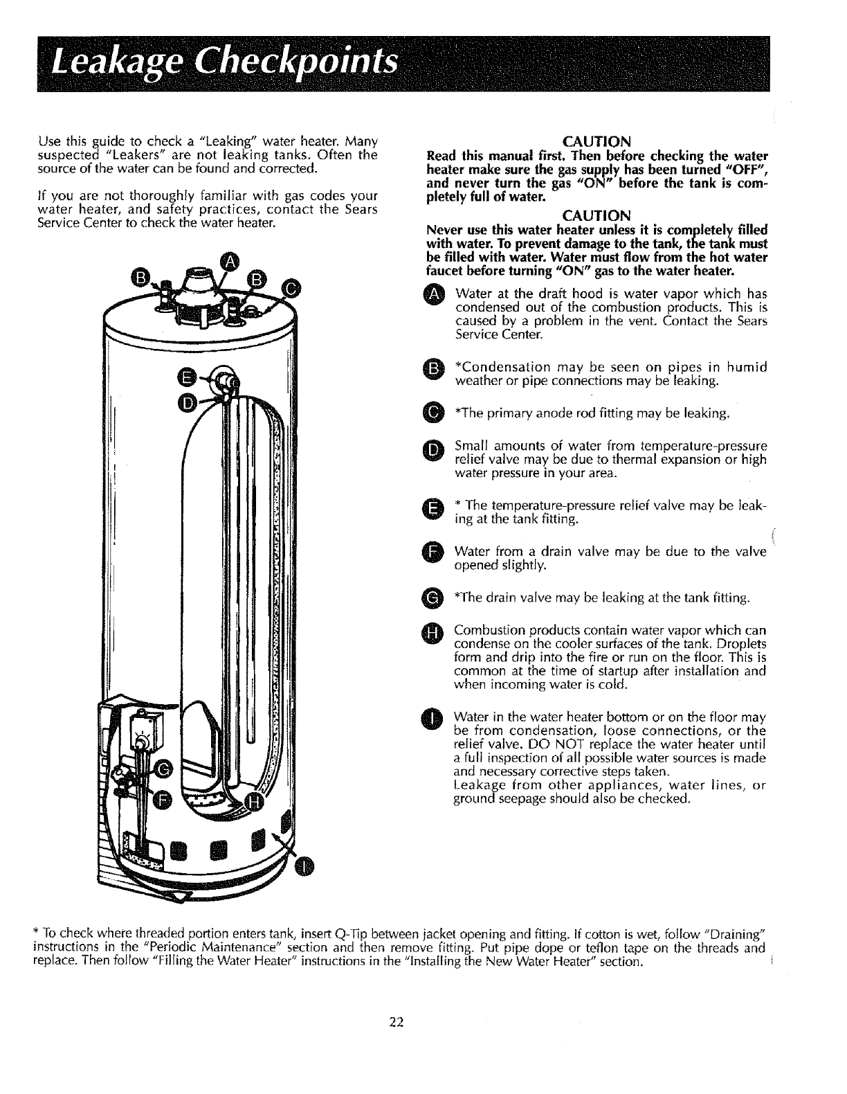 Kenmore 153338400 User Manual GAS WATER HEATER Manuals And Guides L0801513