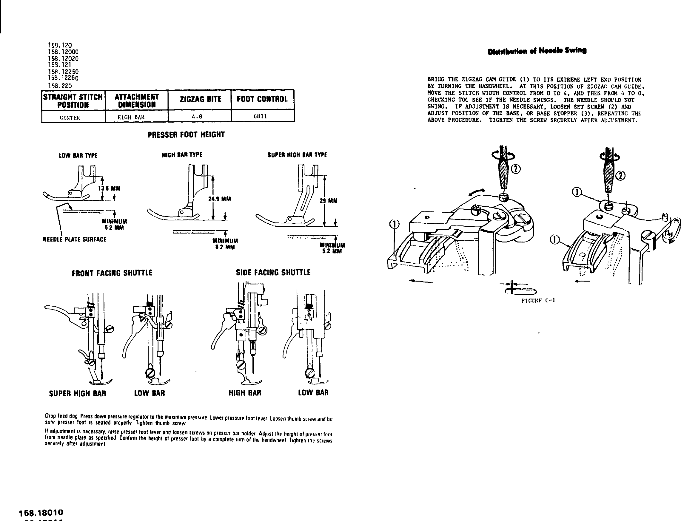 Page 1 of 5 - Kenmore 158120 User Manual  SEWING MACHINE HEADS - Manuals And Guides L9080146