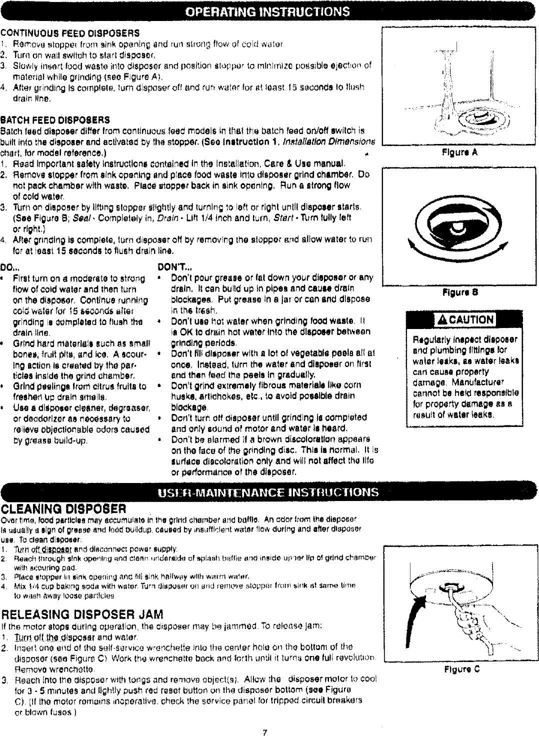 Page 7 of 8 - Kenmore 17560572 User Manual  FOOD WASTE DISPOSER - Manuals And Guides L0709059