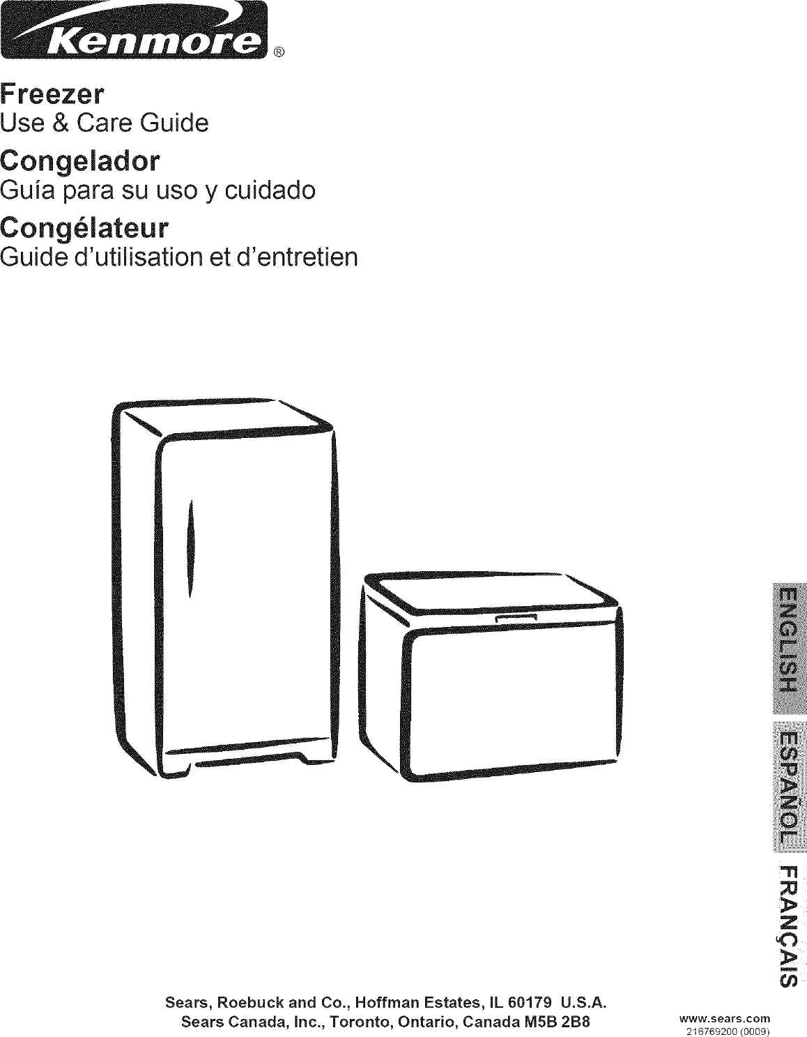 Kenmore 25310311001 L0607464 User Manual CHEST FREEZER Manuals And Guides