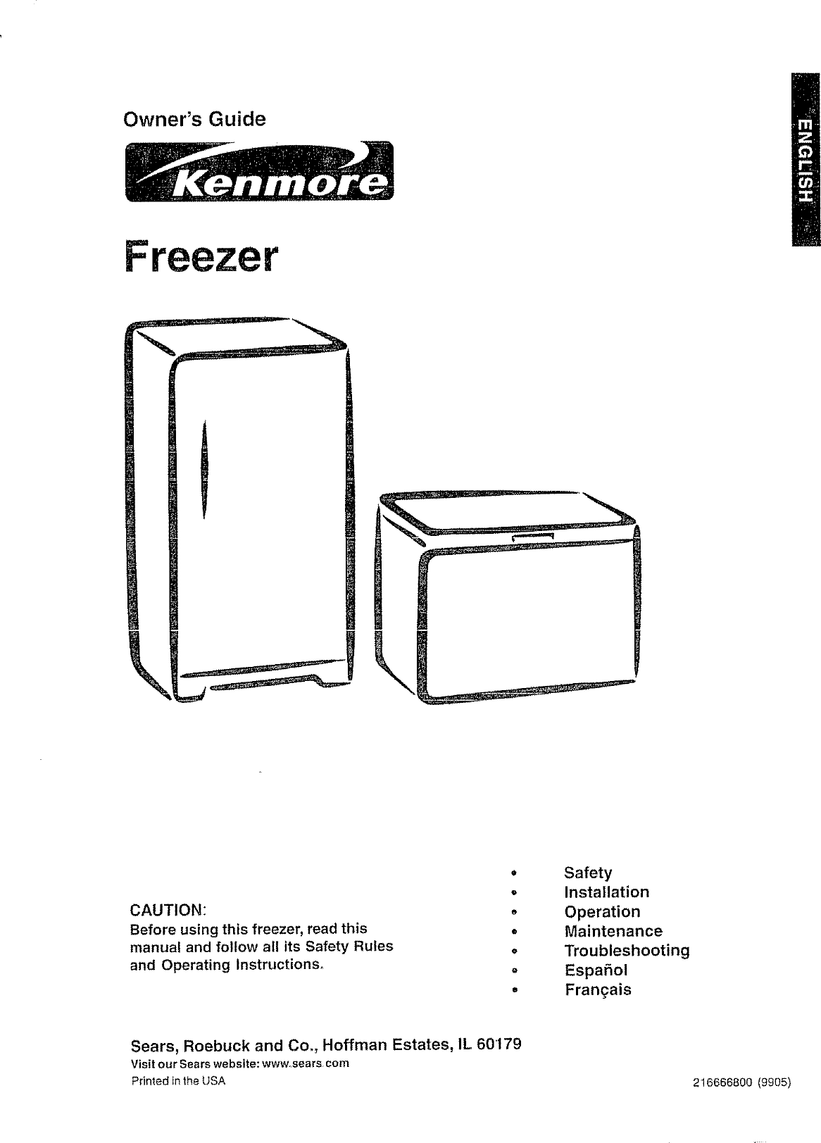 Kenmore Chest Freezer Model 253 Manual