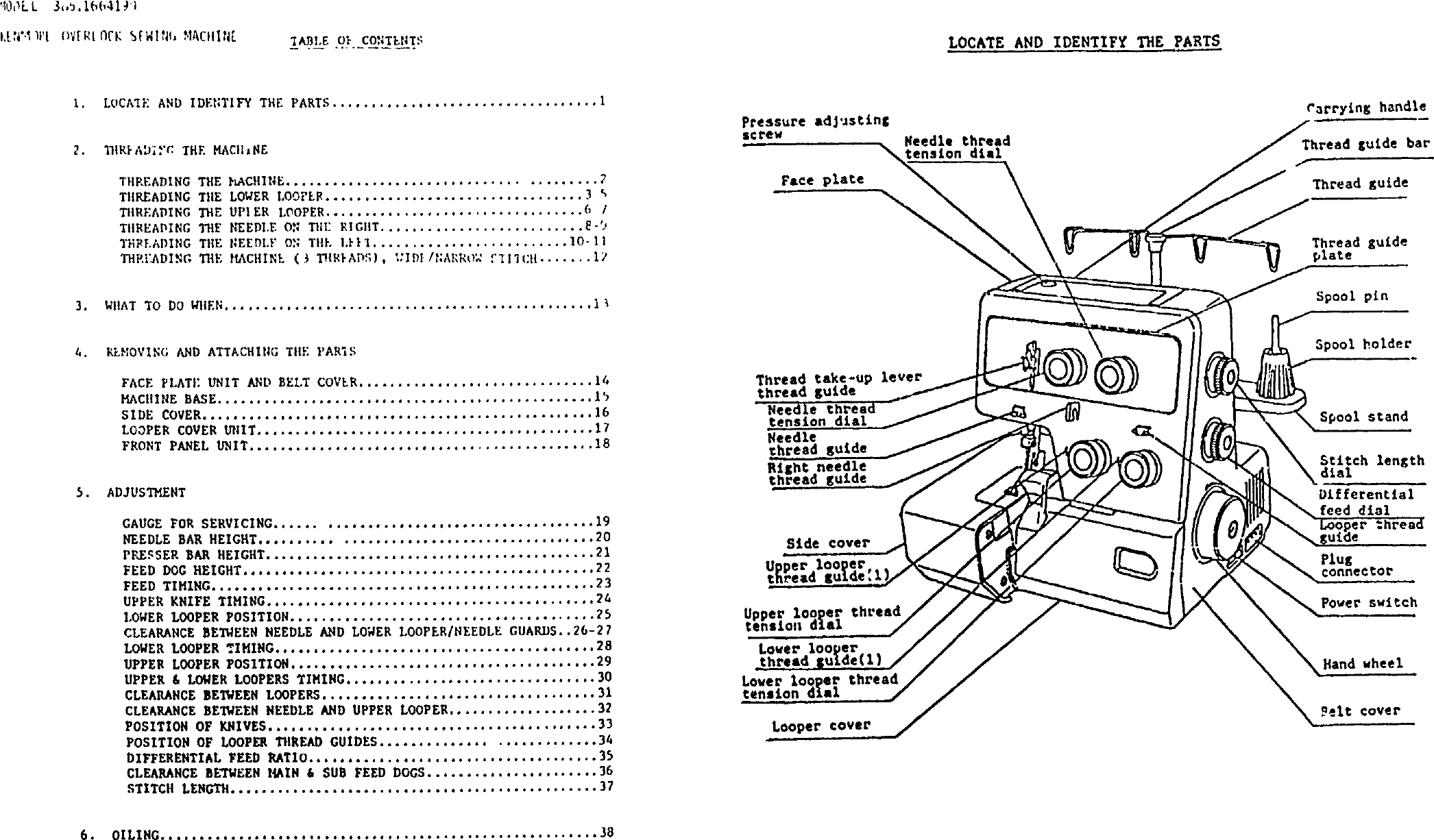 Kenmore 3851664190 User Manual OVERLOCK SEWING MACHINE Manuals And