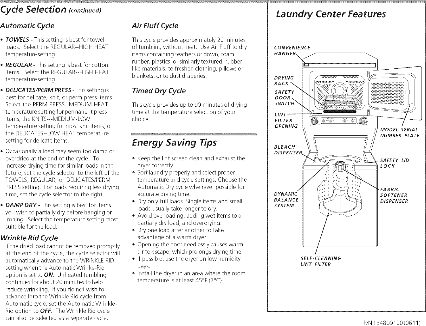Page 2 of 8 - Kenmore 41797912701 User Manual  LAUNDRY CENTER - Manuals And Guides L0711517