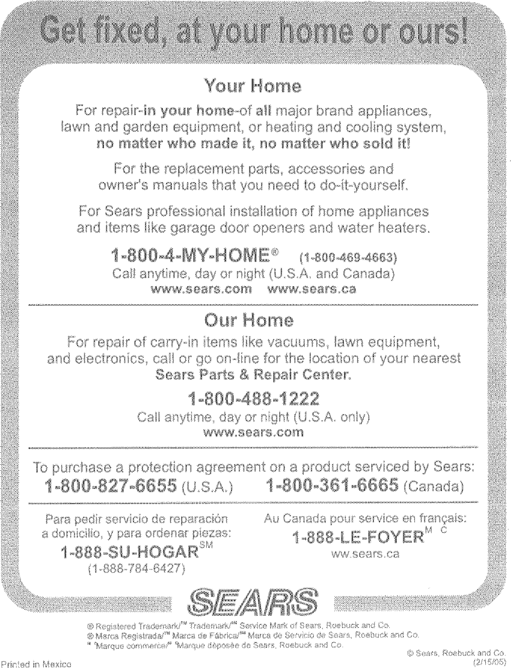 Kenmore 56425702500 User Manual FREEZER Manuals And Guides L0523066
