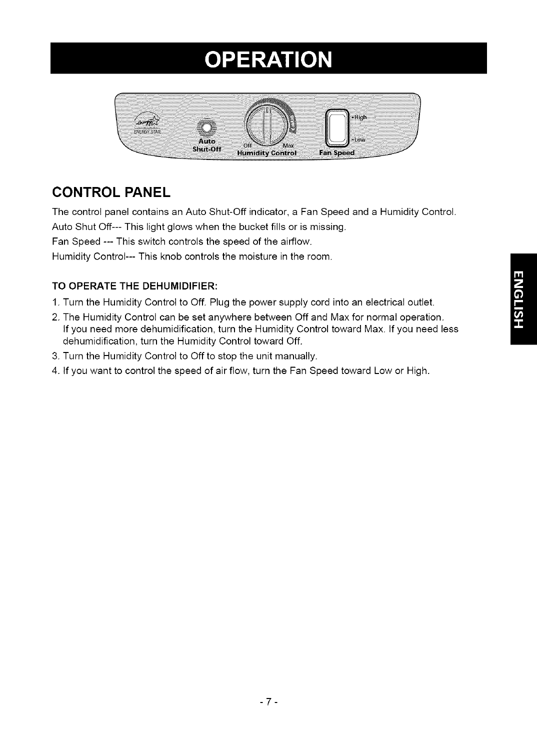 Kenmore 58054351500 User Manual DEHUMIDIFIER Manuals And Guides L0607456