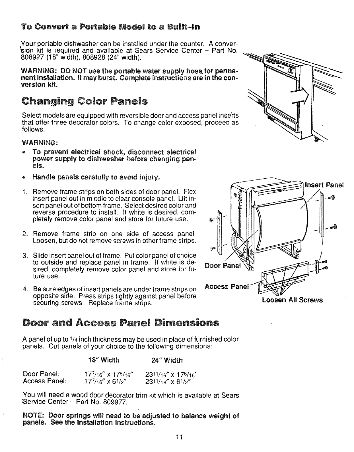 Kenmore Portable Dishwasher Manual