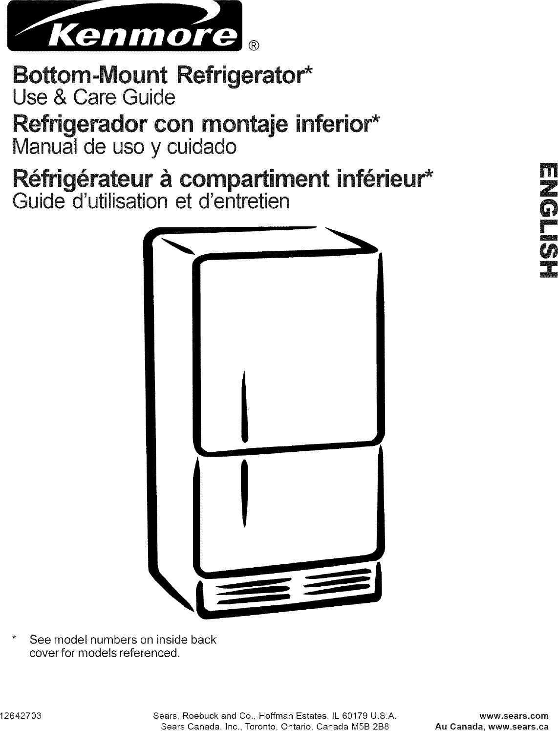 Kenmore 59662232200 User Manual REFRIGERATOR Manuals And Guides L0703106