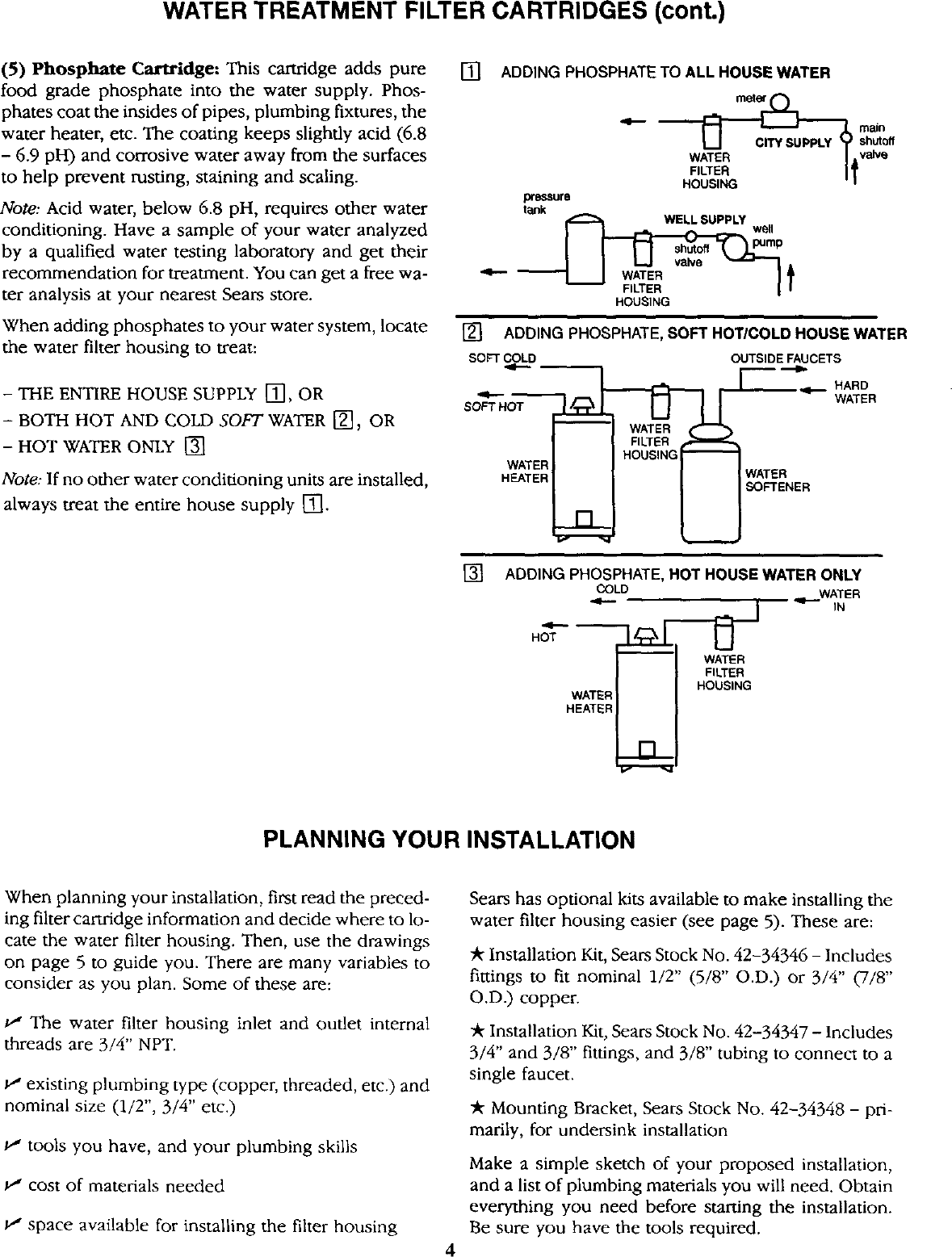 Page 4 of 12 - Kenmore 625343400 User Manual  WATER FILTER HOUSING - Manuals And Guides L0309531